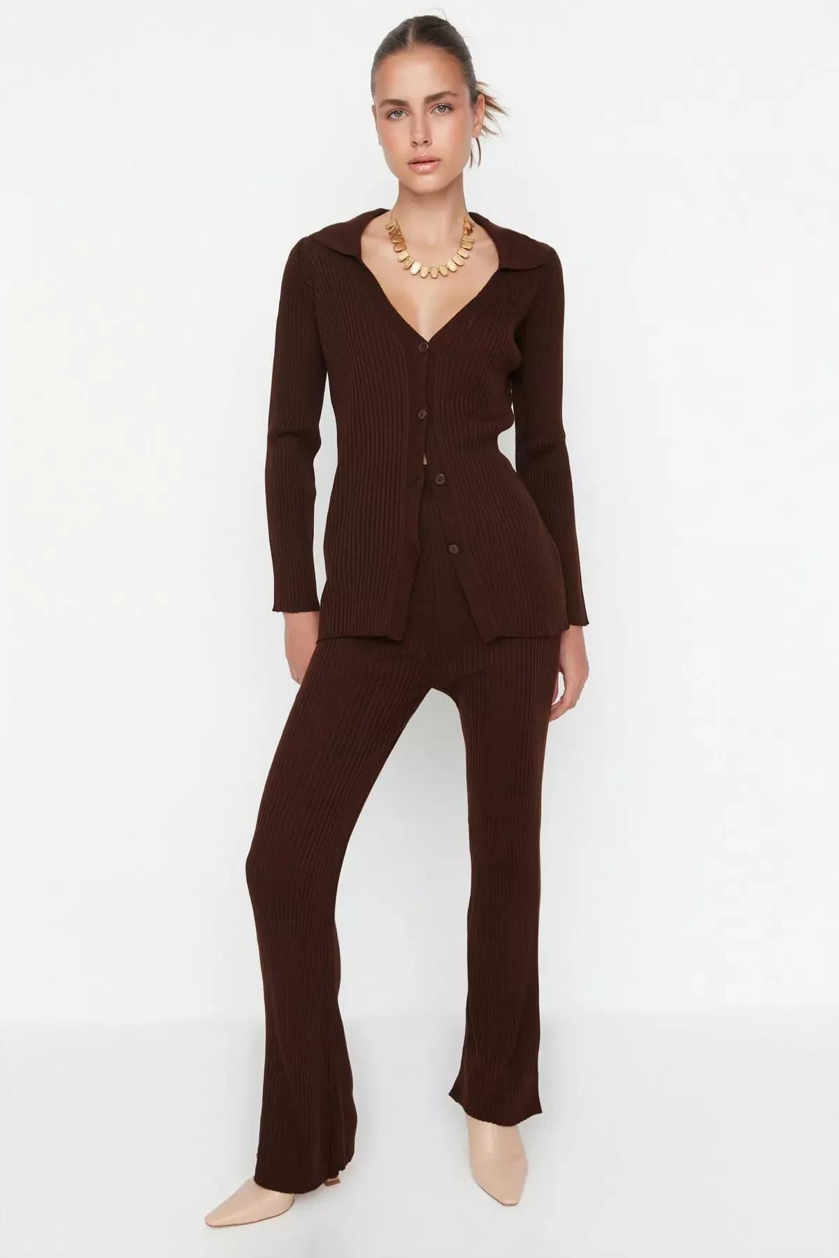 Brown Polo Neck Co-Ord Set, , large image number 1