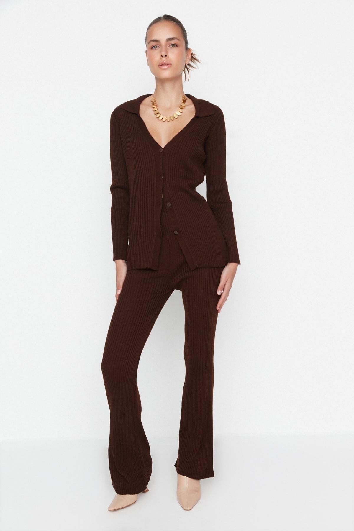 Brown Polo Neck Co-Ord Set, , large image number 2