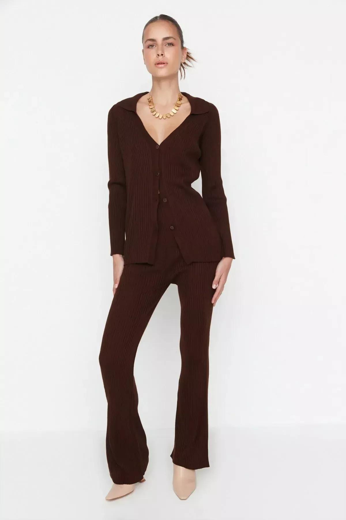 Brown Polo Neck Co-Ord Set, , large image number 2