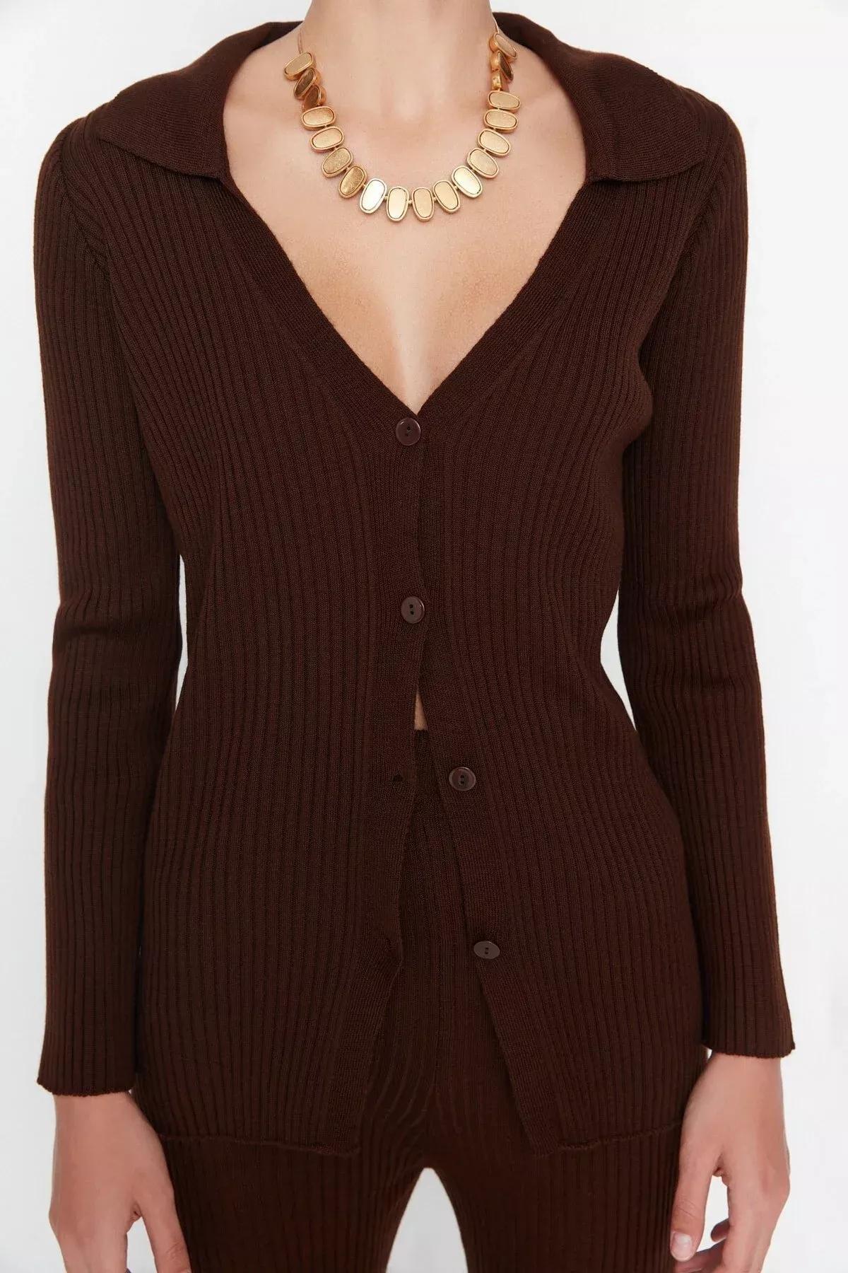 Brown Polo Neck Co-Ord Set, , large image number 3