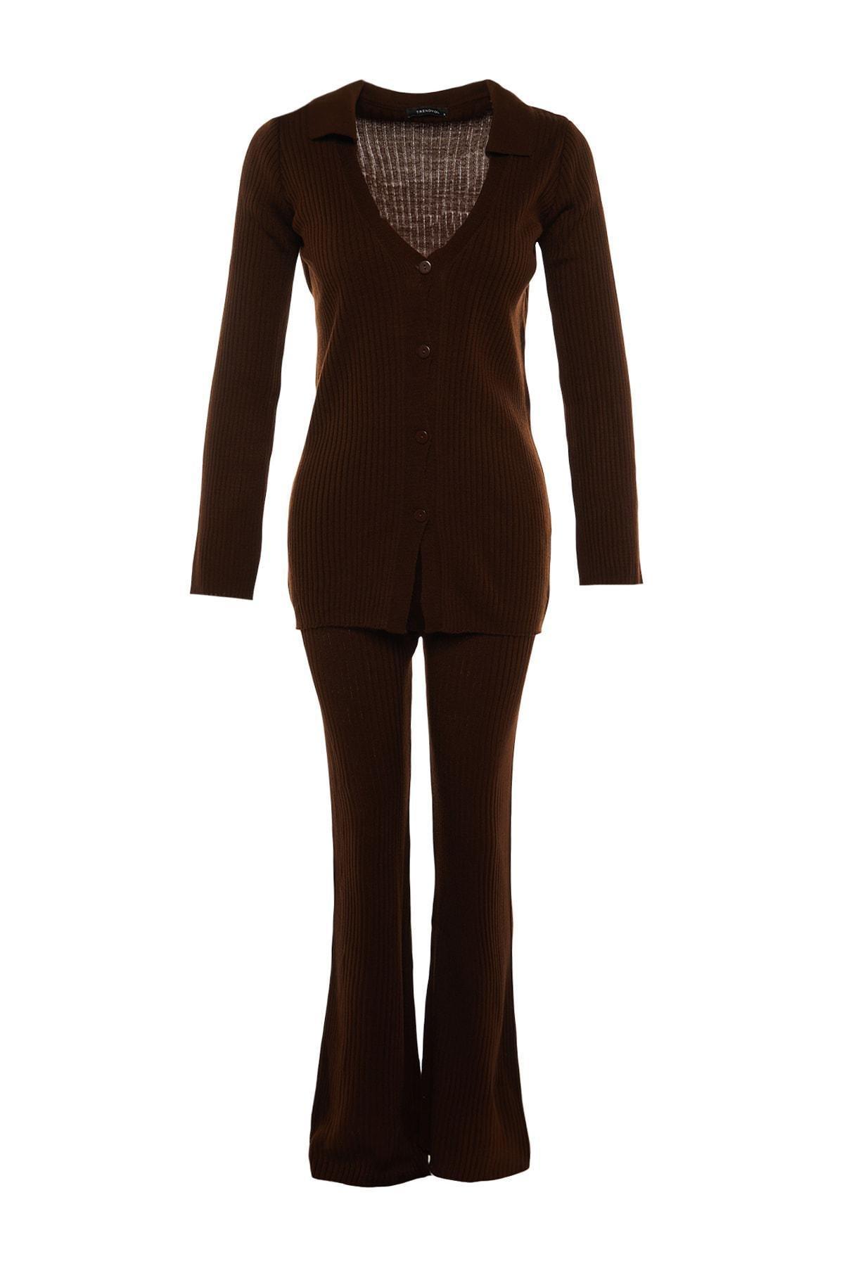 Brown Polo Neck Co-Ord Set, , large image number 5