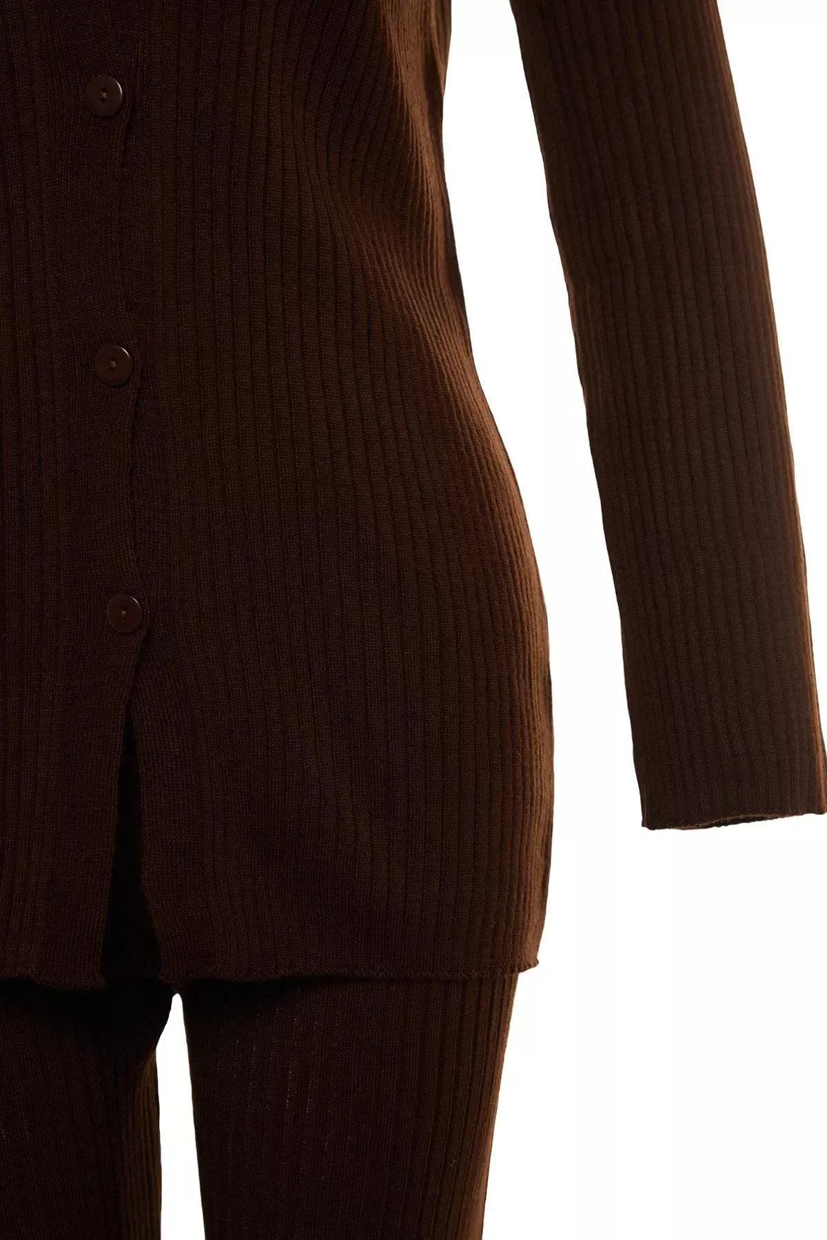 Brown Polo Neck Co-Ord Set, , large image number 5