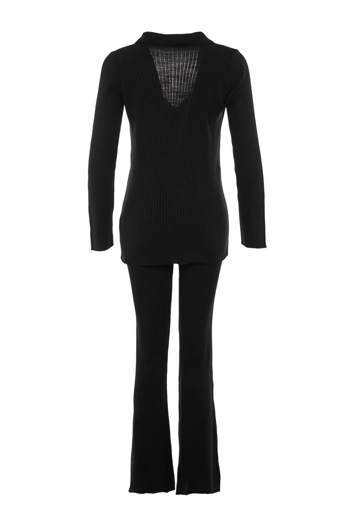 Black Polo Neck Co-Ord Set, , large image number 6