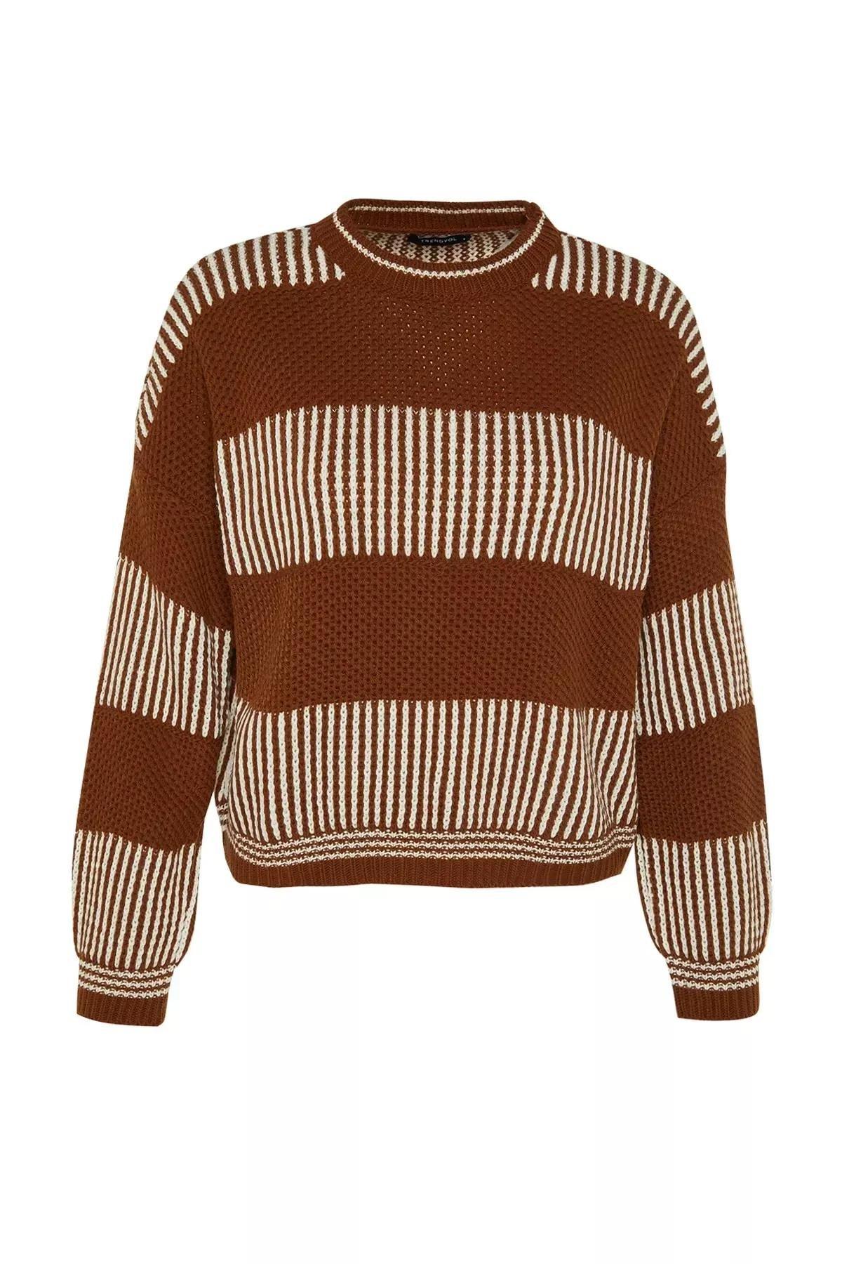 Brown Regular Sweater, Brown, large image number 5