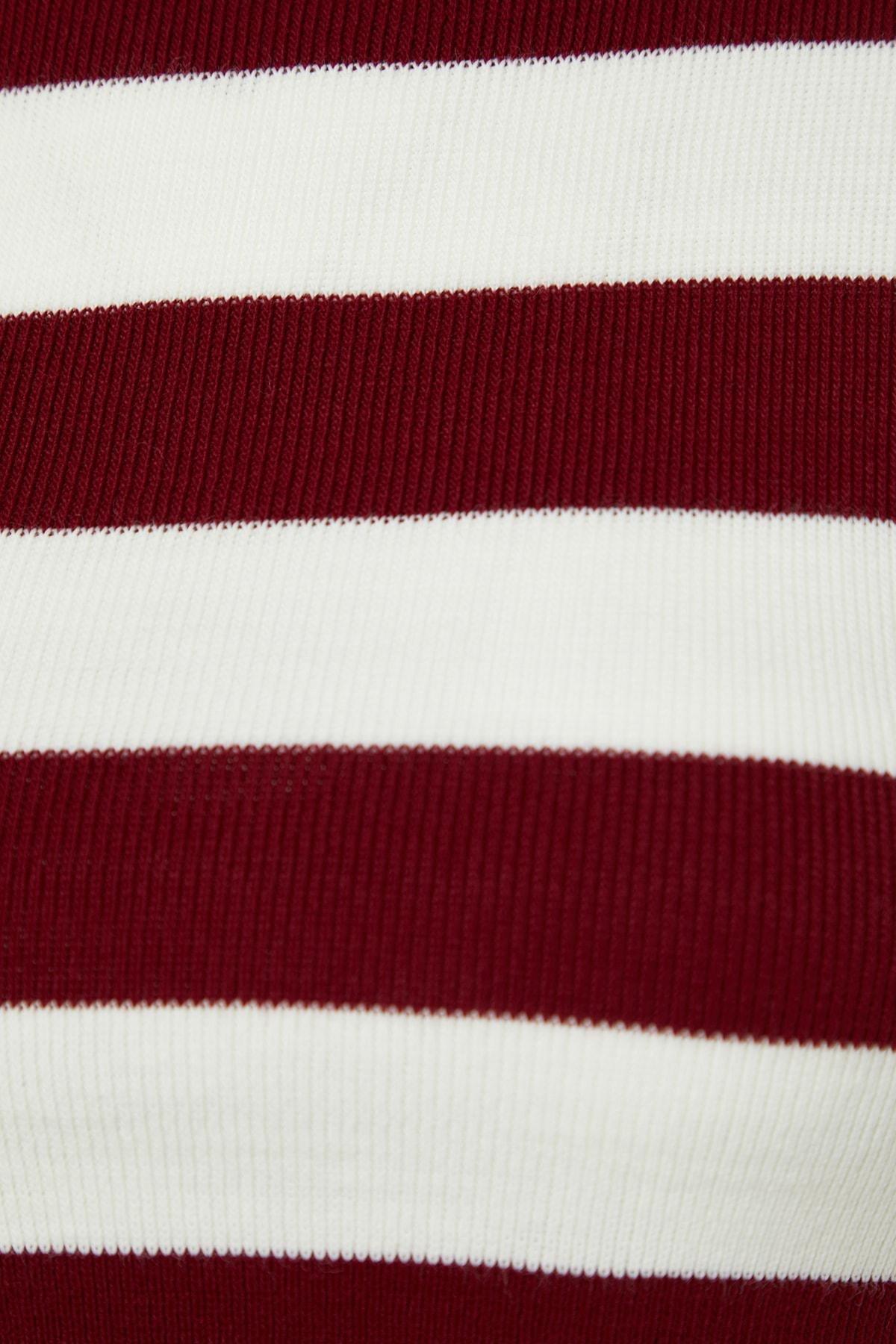 Burgundy Striped Slim Sweater, , large image number 7