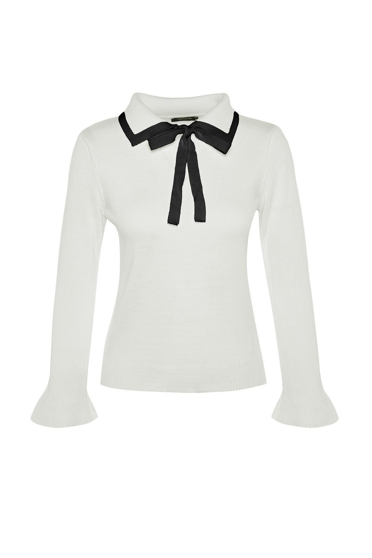 Ecru Polo Neck Sweater, , large image number 6