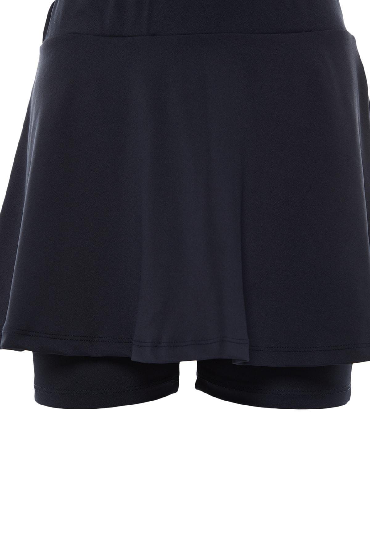 Navy High Waist Shorts, , large image number 5
