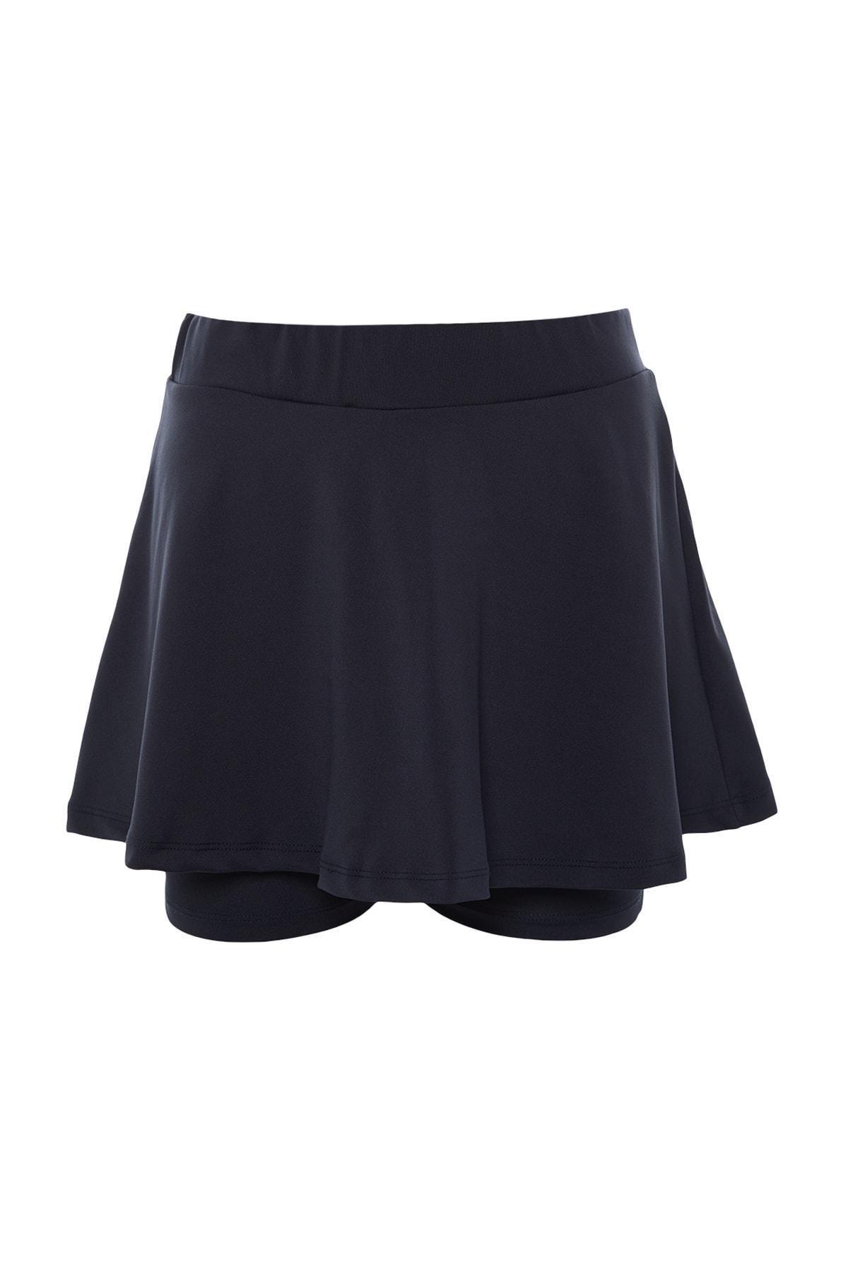 Navy High Waist Shorts, , large image number 6