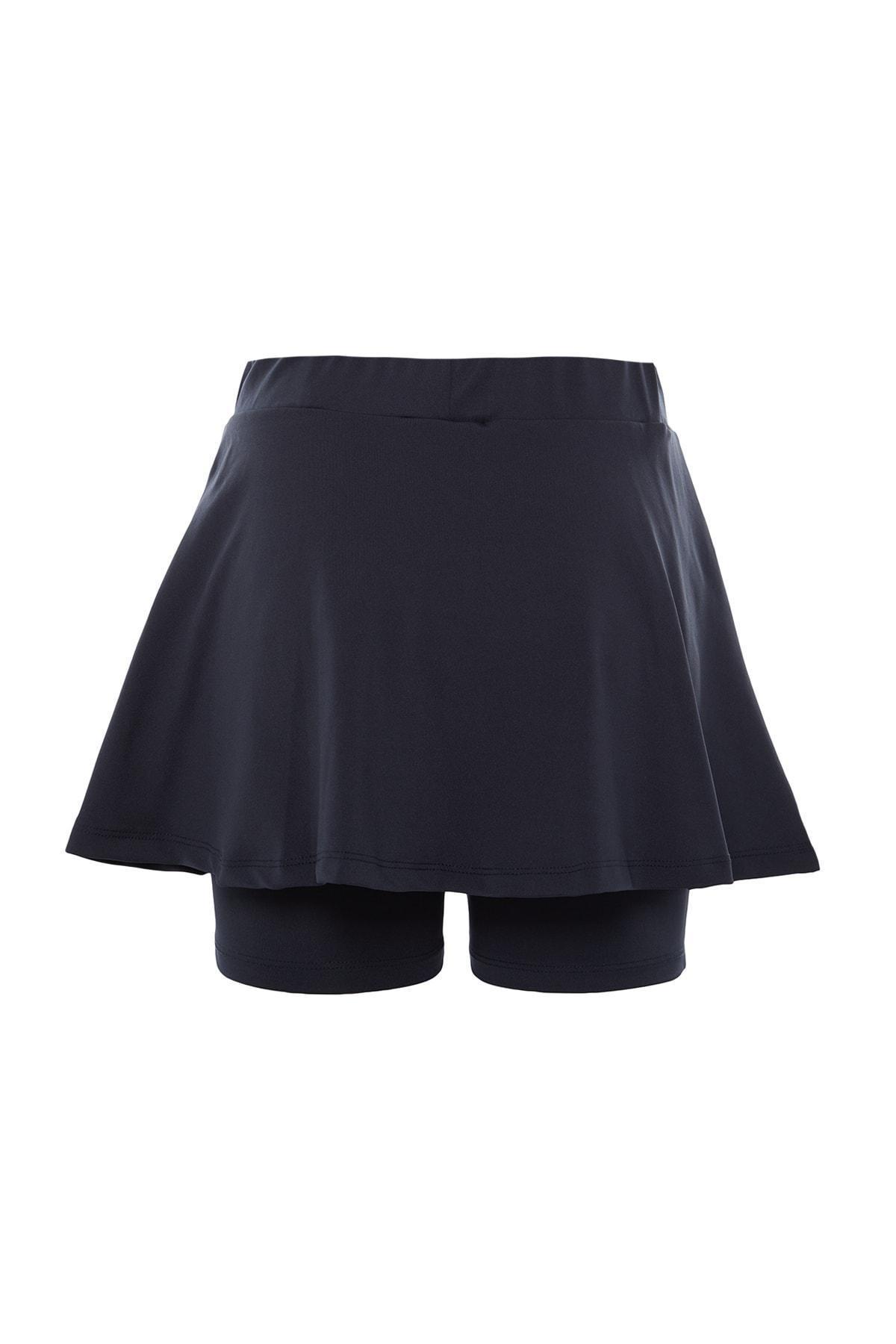 Navy High Waist Shorts, , large image number 7