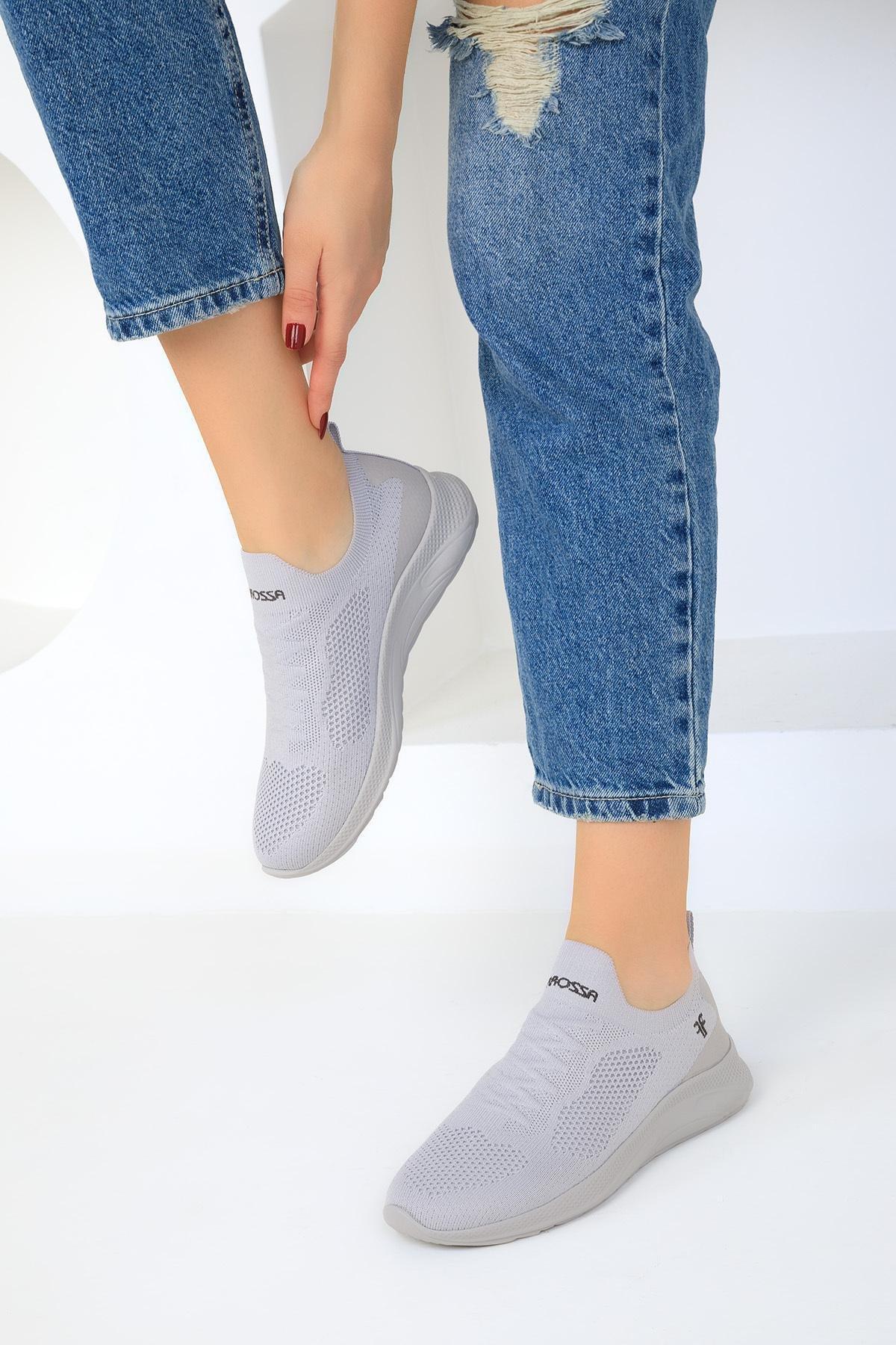 Grey Flat Sneakers, , medium