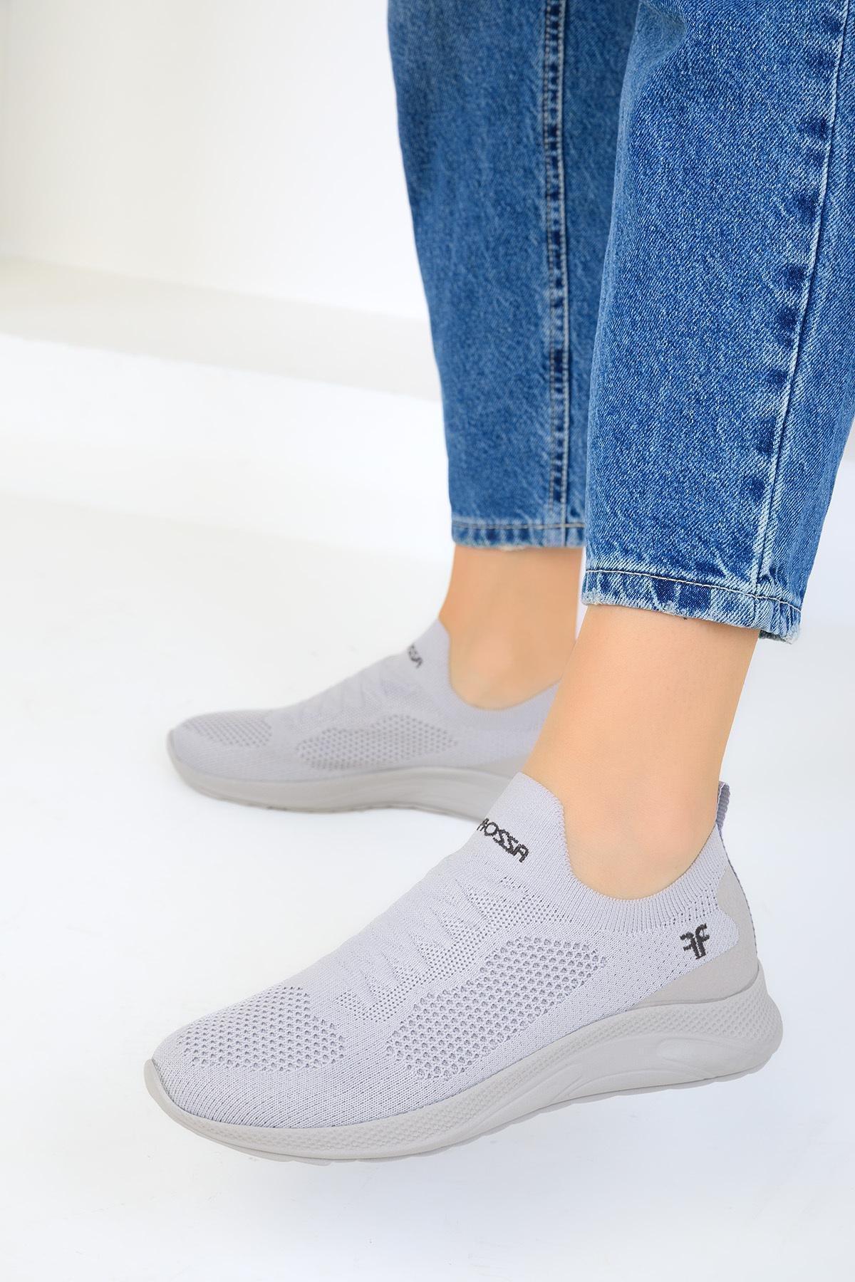 Grey Flat Sneakers, , large image number 4