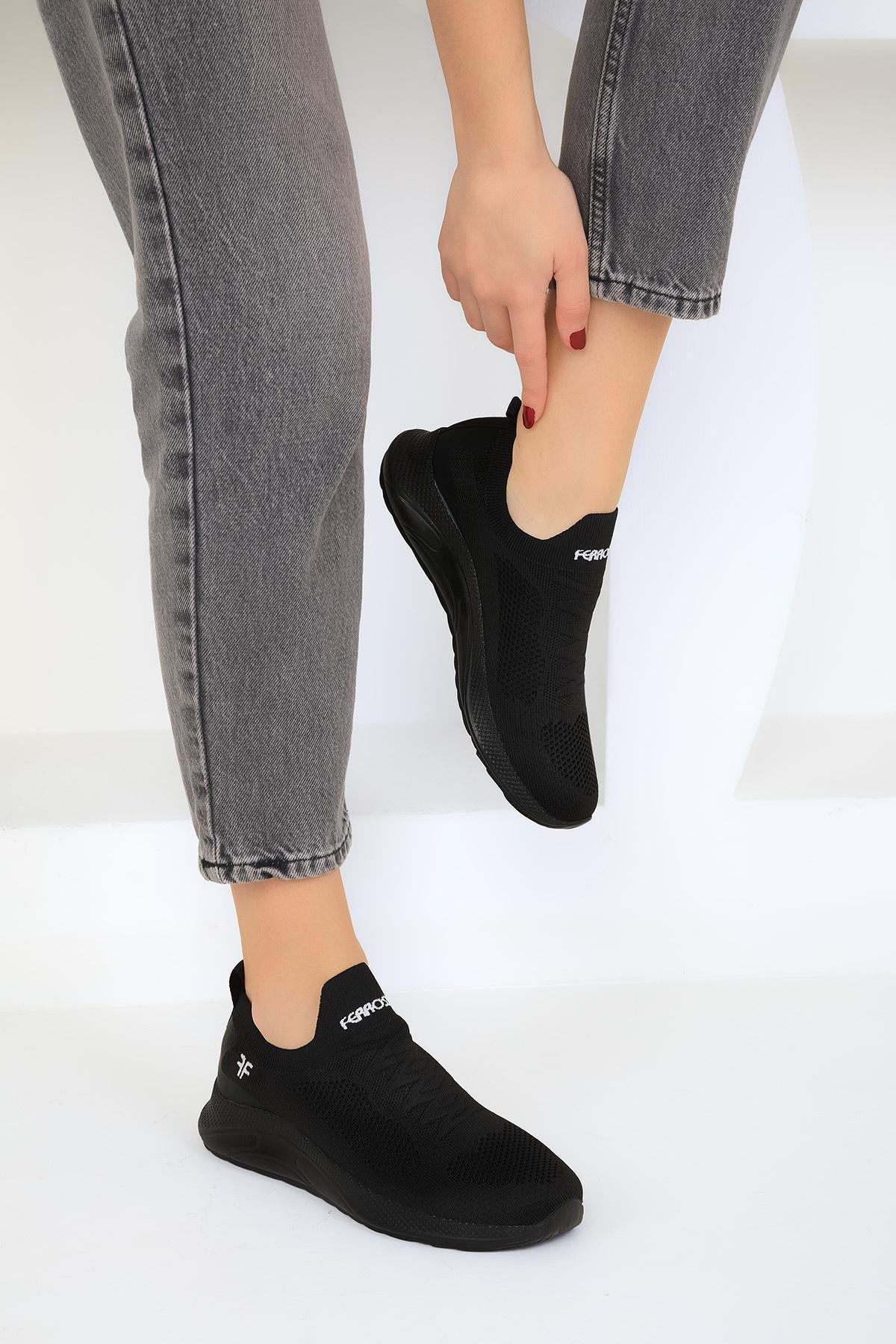 Black Flat Sneakers, , large image number 1