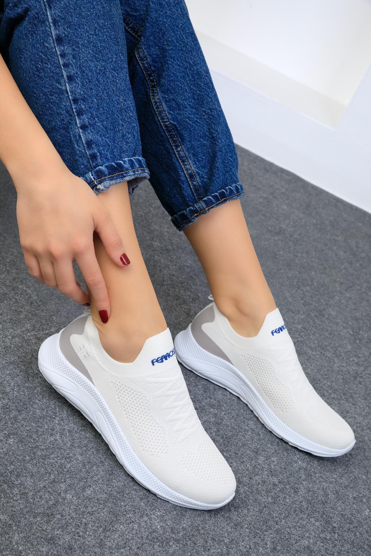 White Flat Sneakers, White, large image number 0