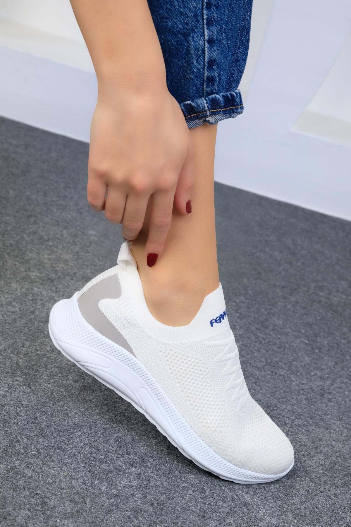 White Flat Sneakers, White, large image number 3