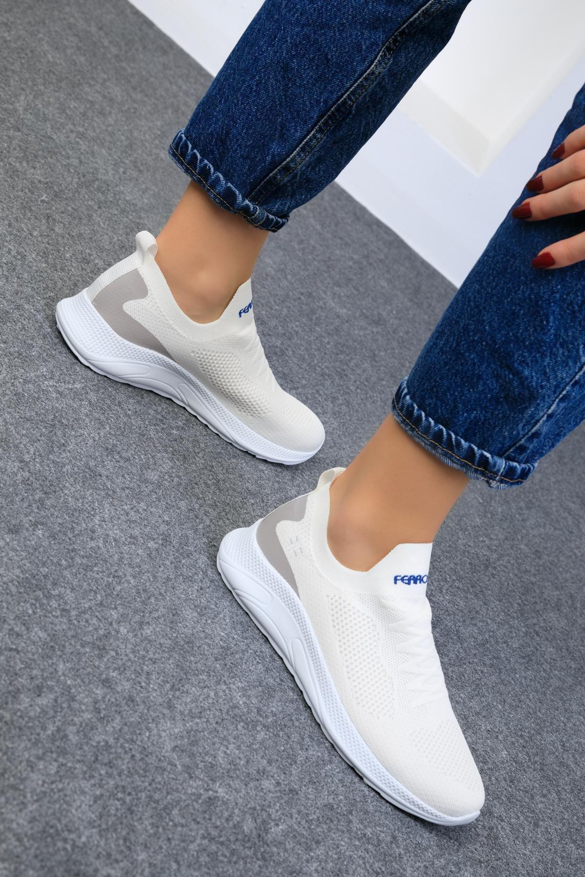 White Flat Sneakers, White, large image number 4