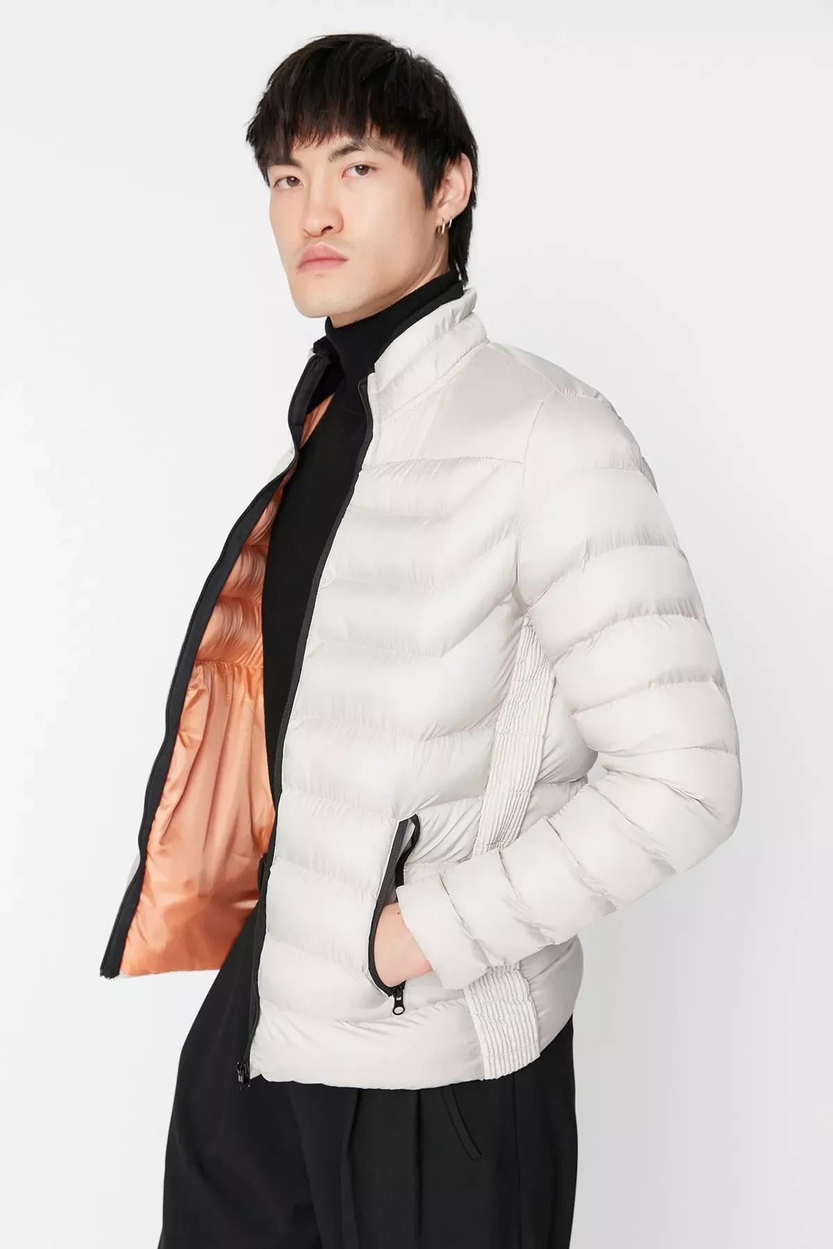 Beige Winter Puffer Jacket, Beige, large image number 0