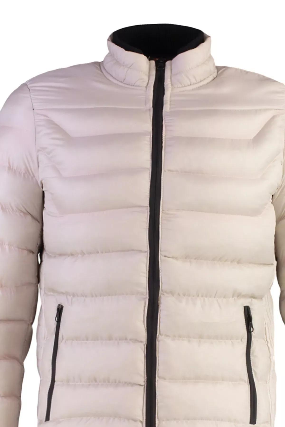 Beige Winter Puffer Jacket, Beige, large image number 6