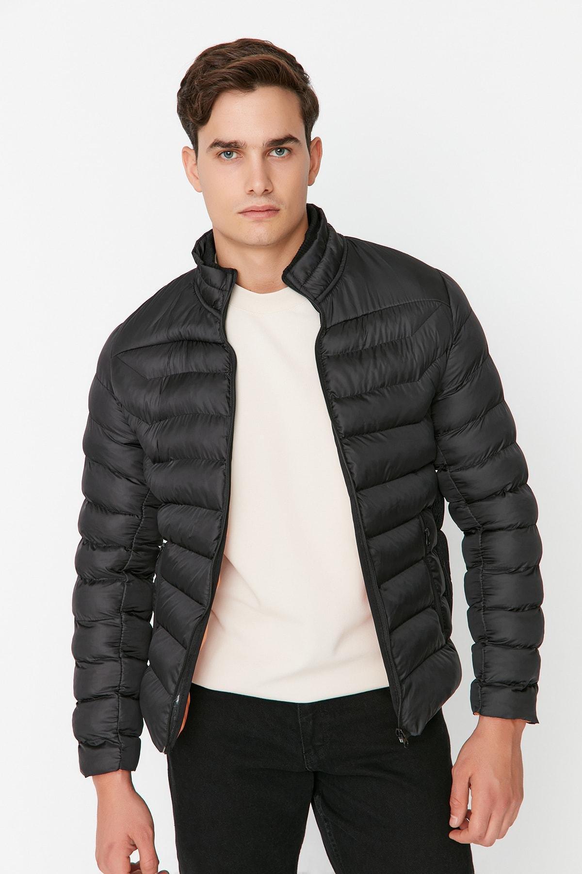Black Windproof Coat, , medium