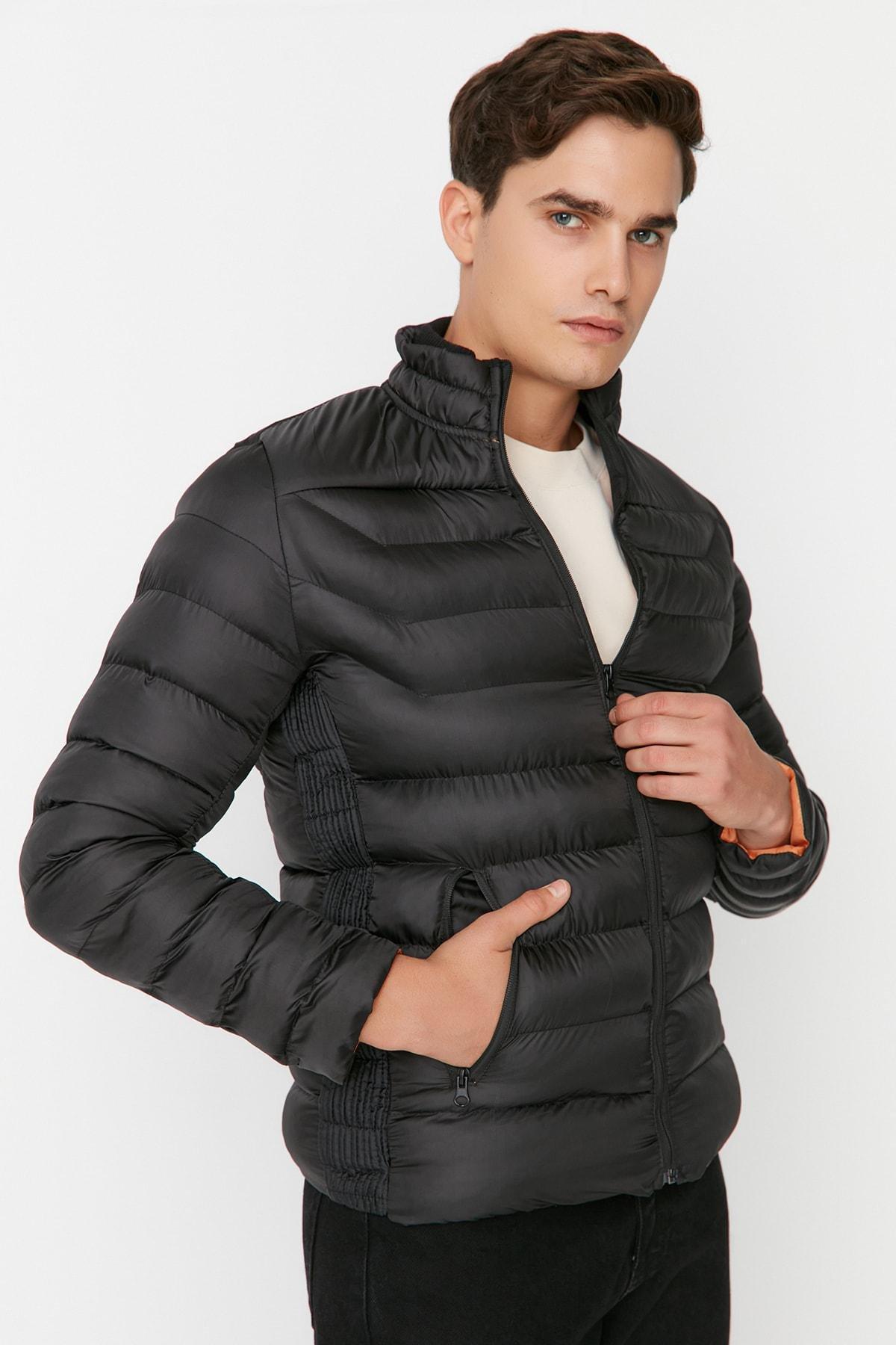 Black Windproof Coat, , large image number 1
