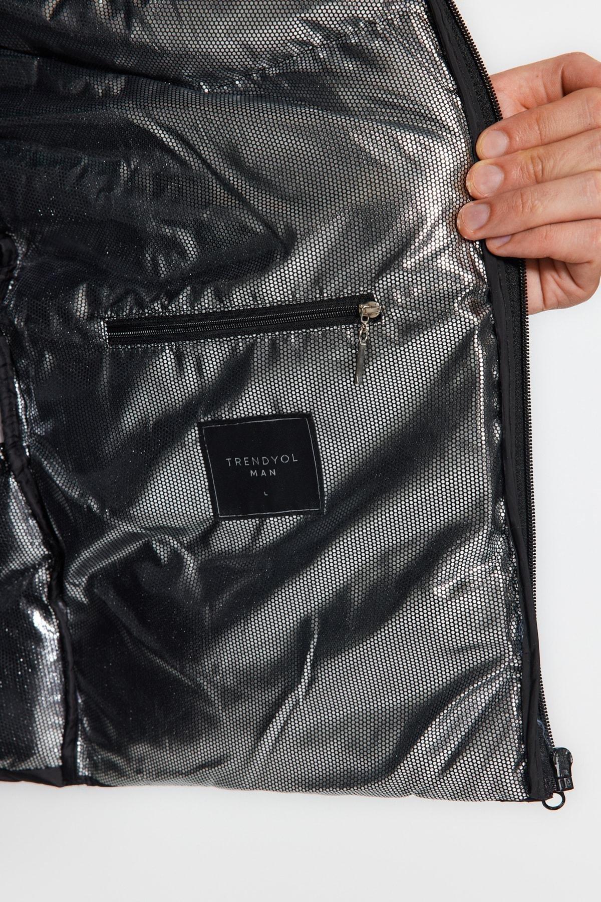 Black Puffer Hooded Jacket, , large image number 2