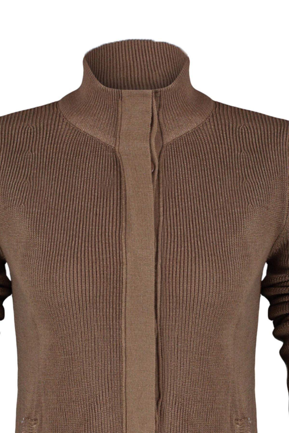 Beige Acrylic Cardigan, , large image number 7