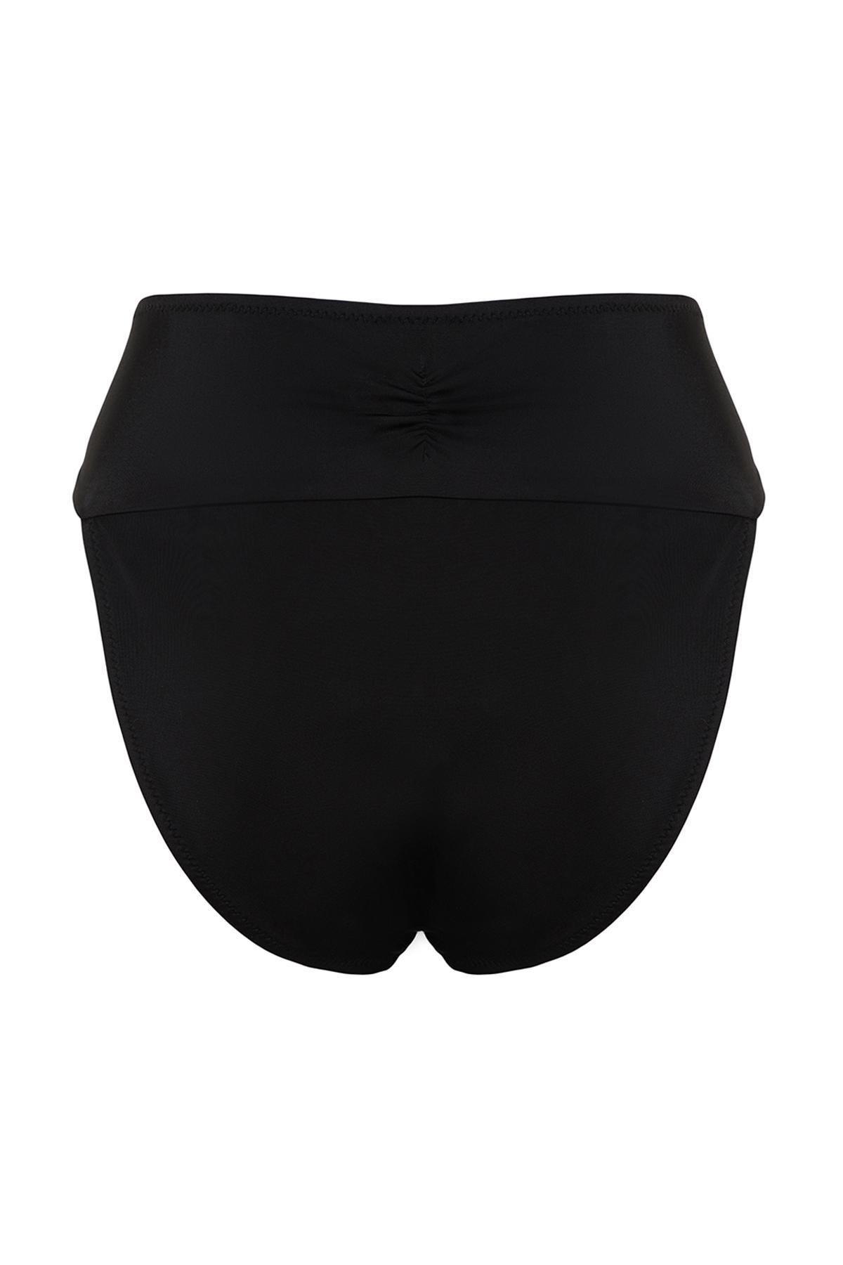 Trendyol - Black High Waist Bikini Bottom
