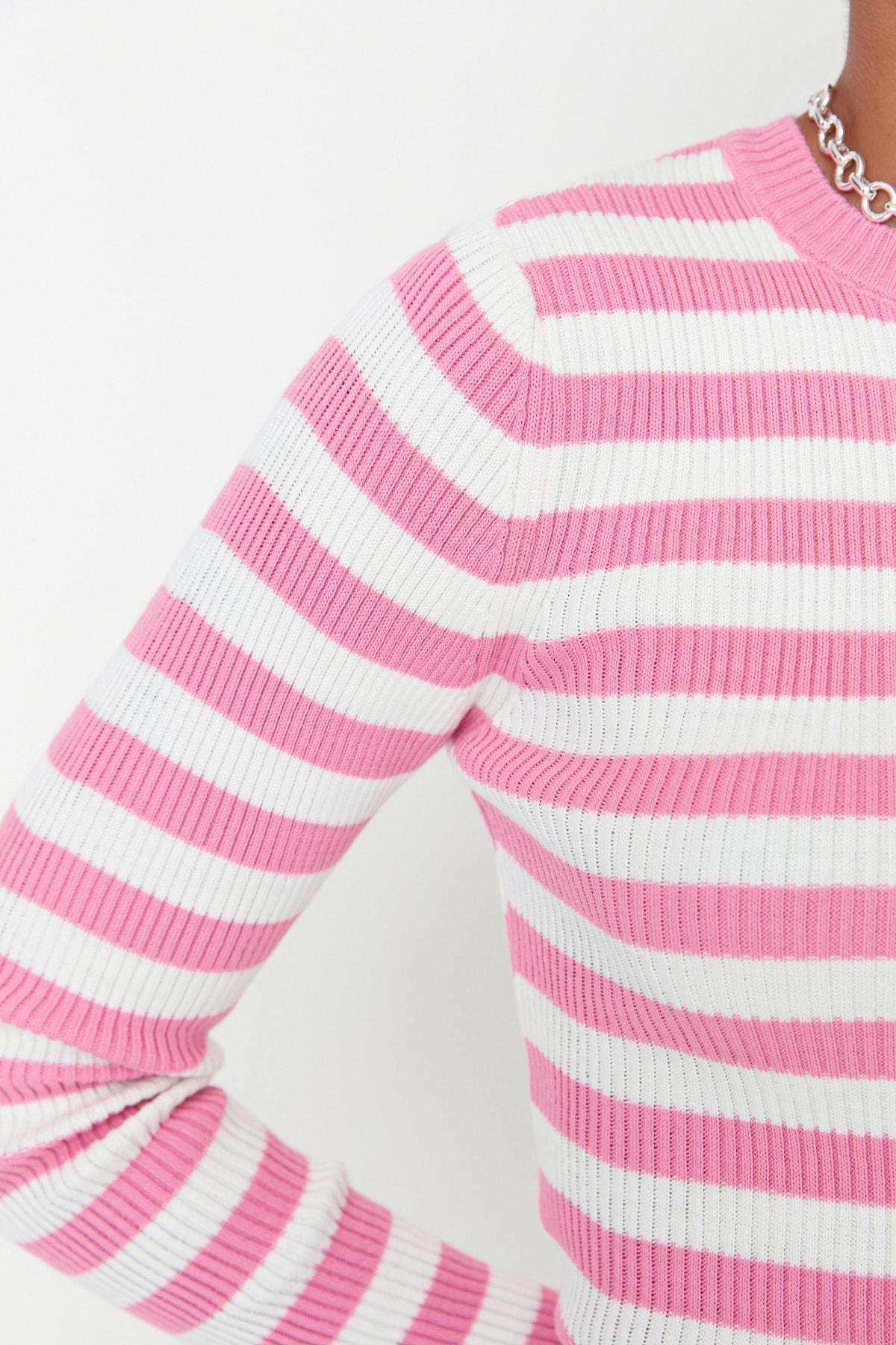 Trendyol - Pink Bodycon Striped Dress