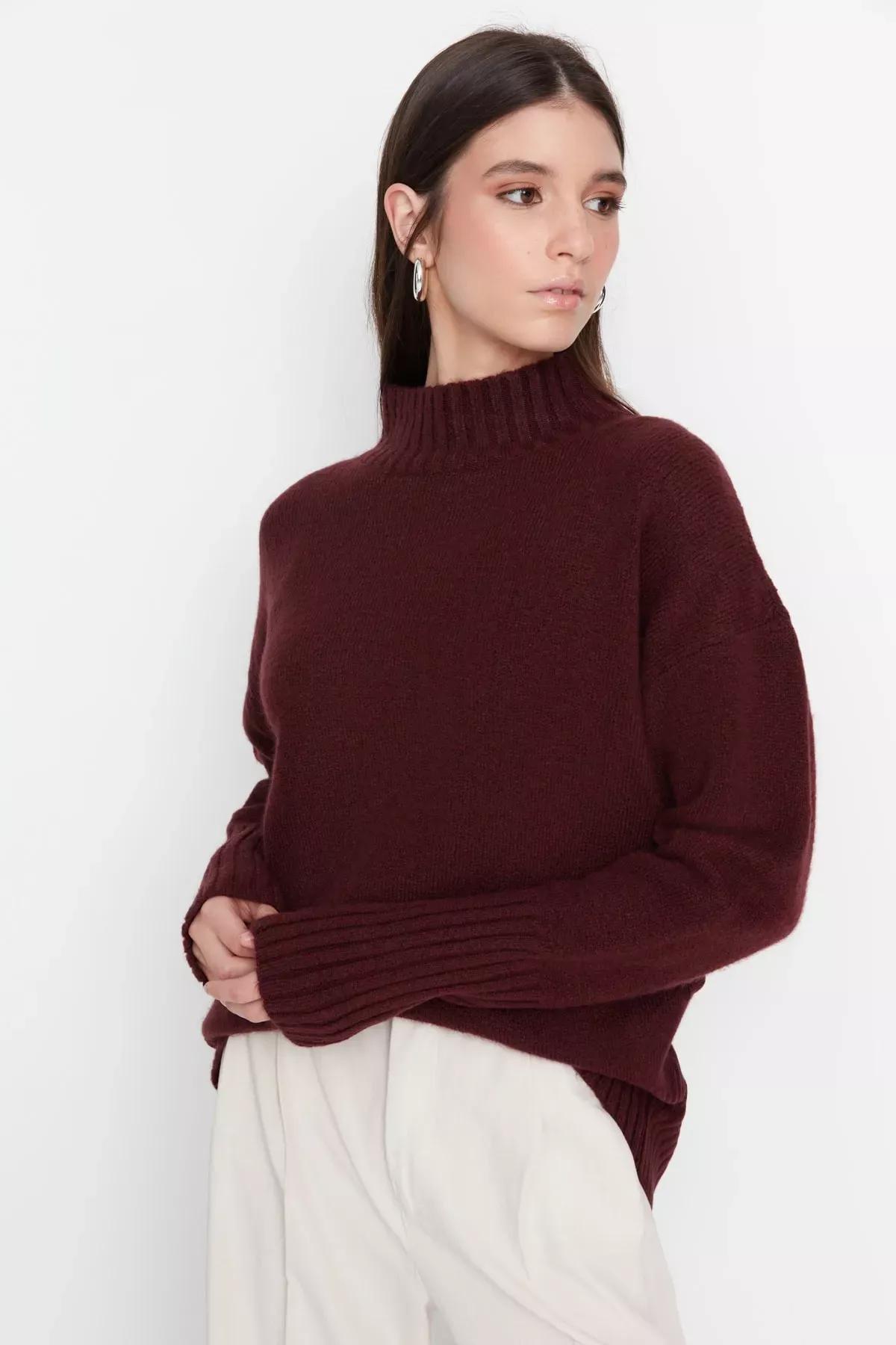 Burgundy Regular Fit Sweater, Burgundy, medium