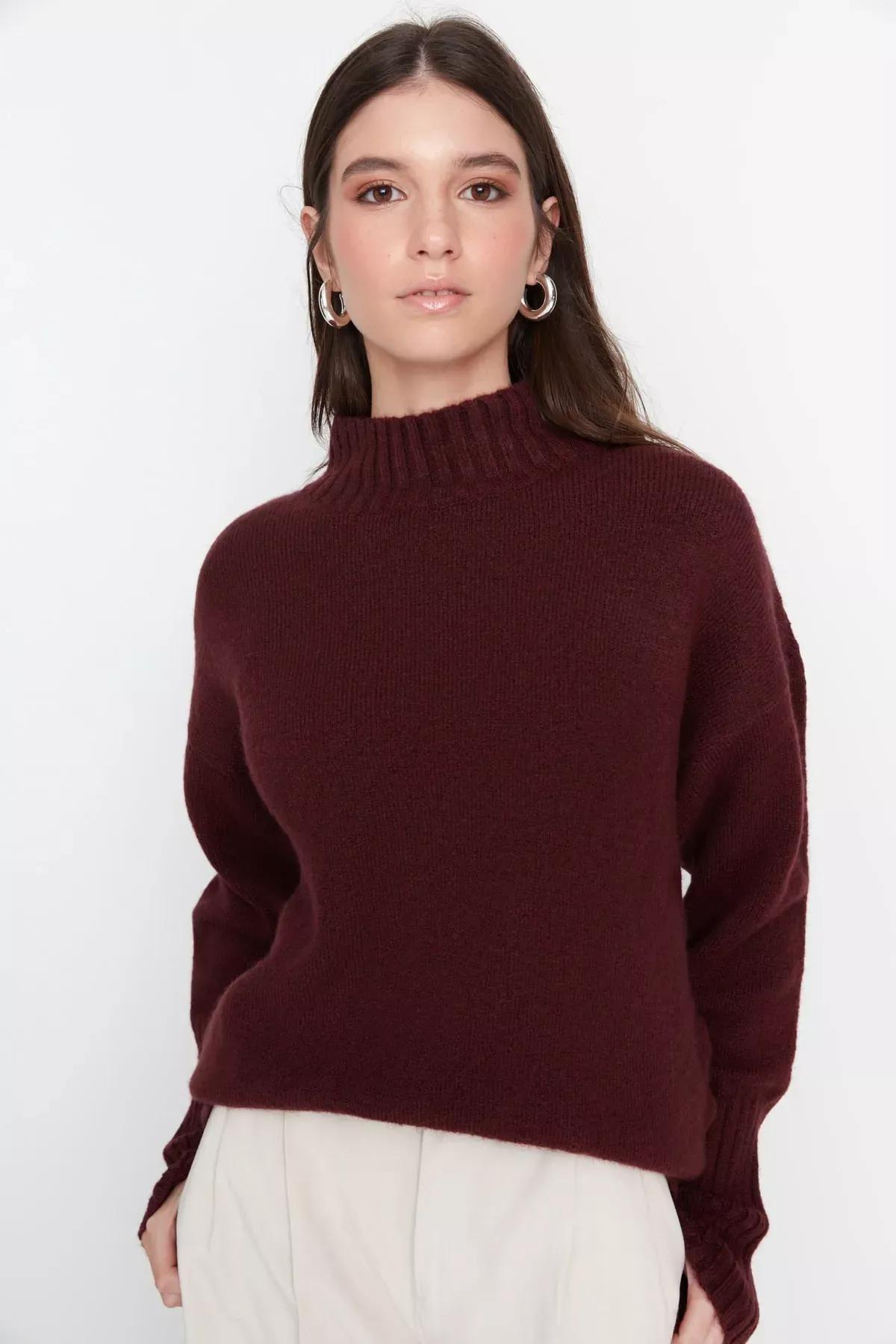 Burgundy Regular Fit Sweater, Burgundy, medium