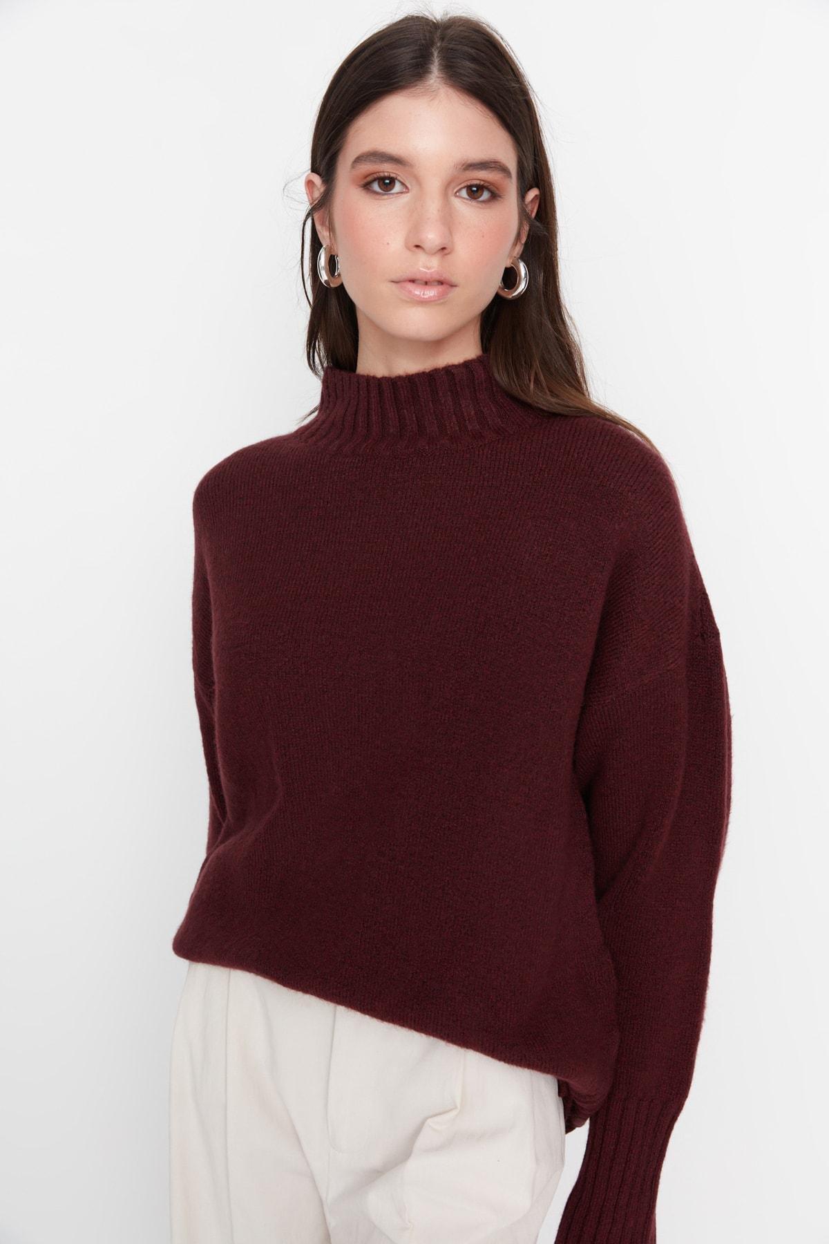 Burgundy Regular Fit Sweater, , large image number 2