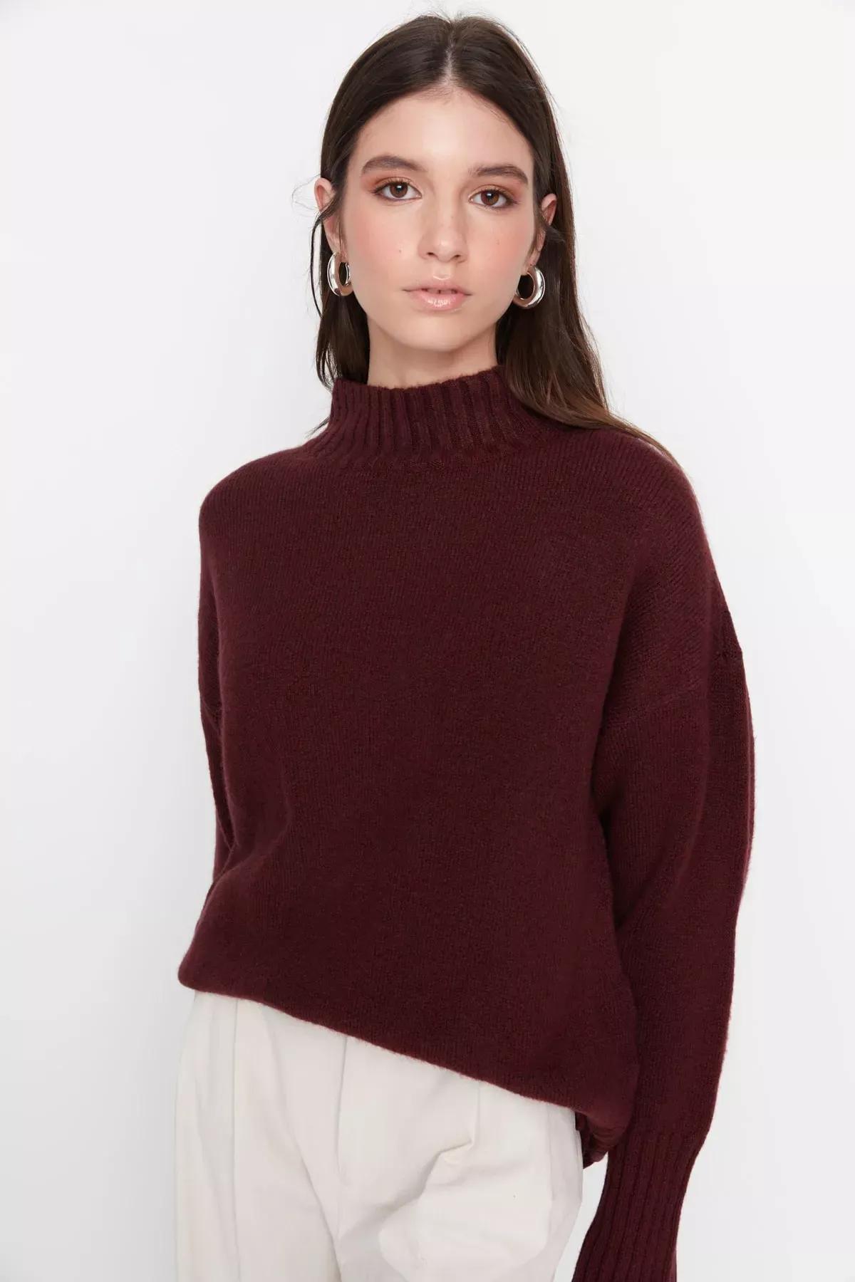 Burgundy Regular Fit Sweater, Burgundy, medium