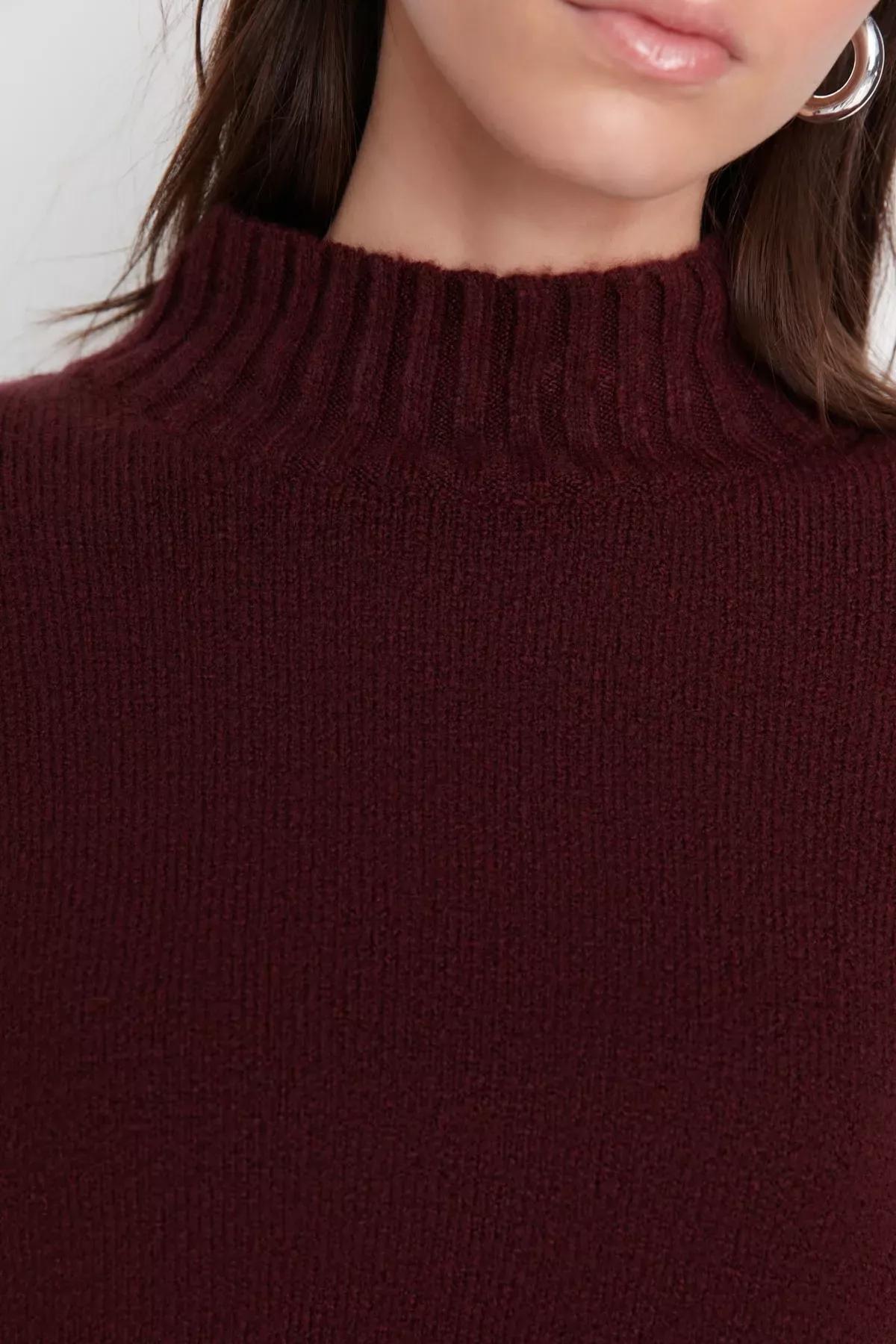 Burgundy Regular Fit Sweater, Burgundy, large image number 3