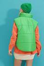 Alacati - Green Standing Collar Puffer Vest