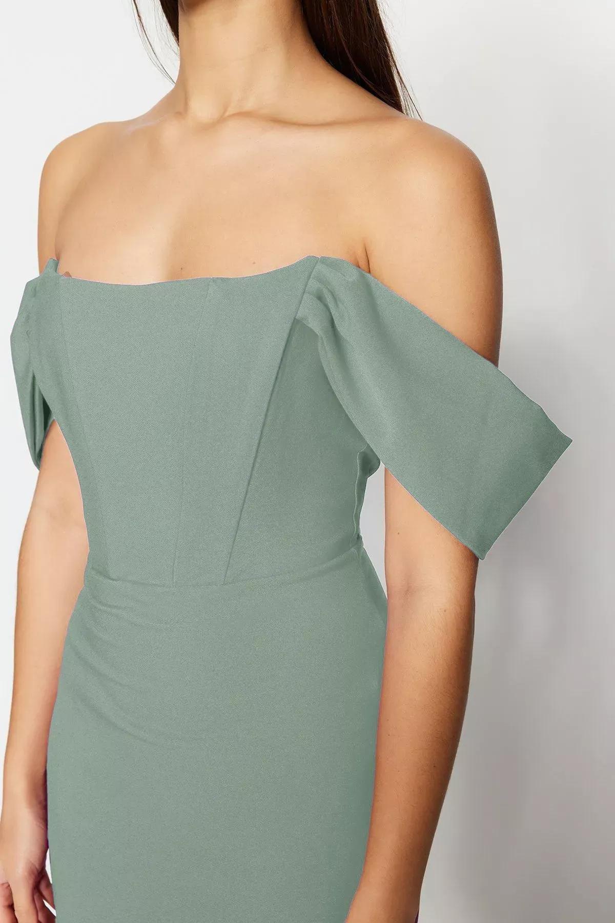 Mint Detailed Woven Occasionwear Dress, , large image number 3