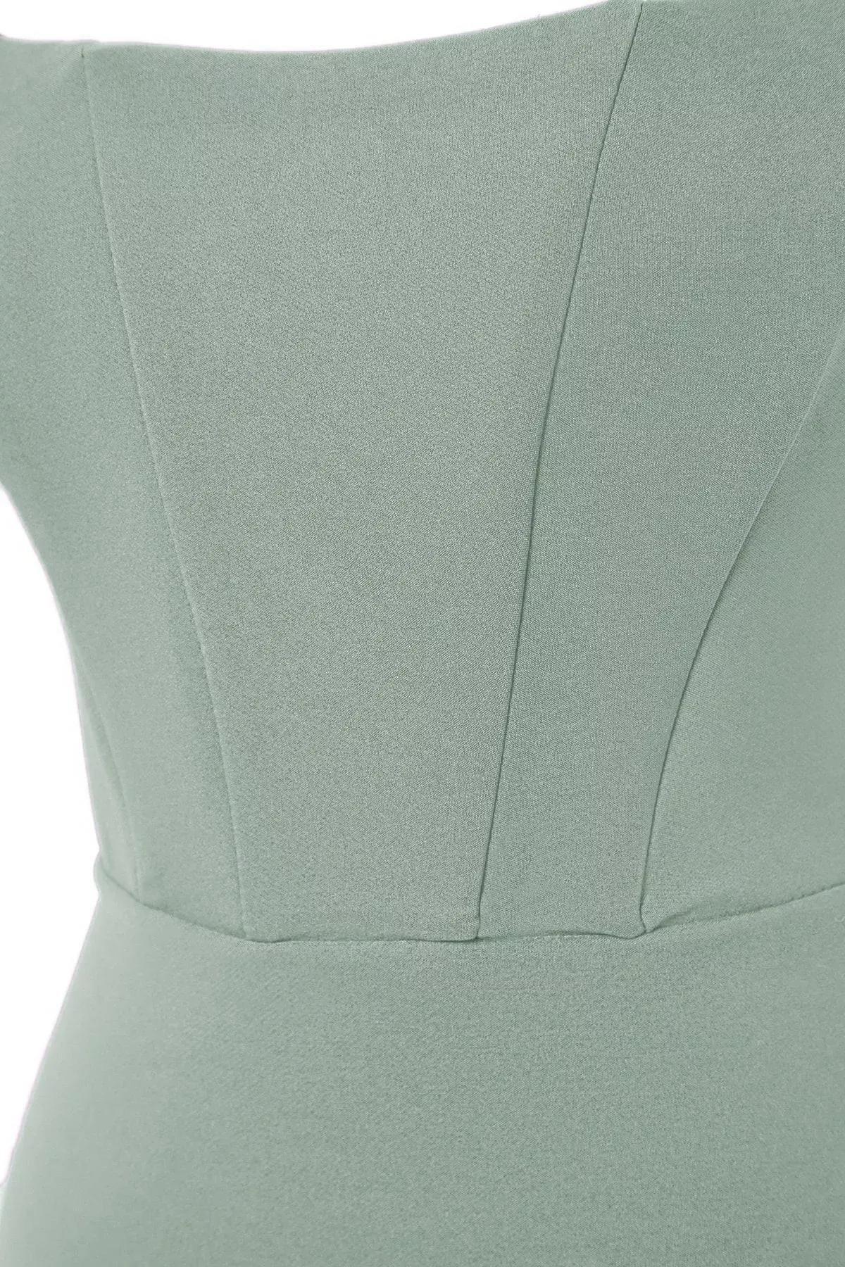 Mint Detailed Woven Occasionwear Dress, , large image number 5