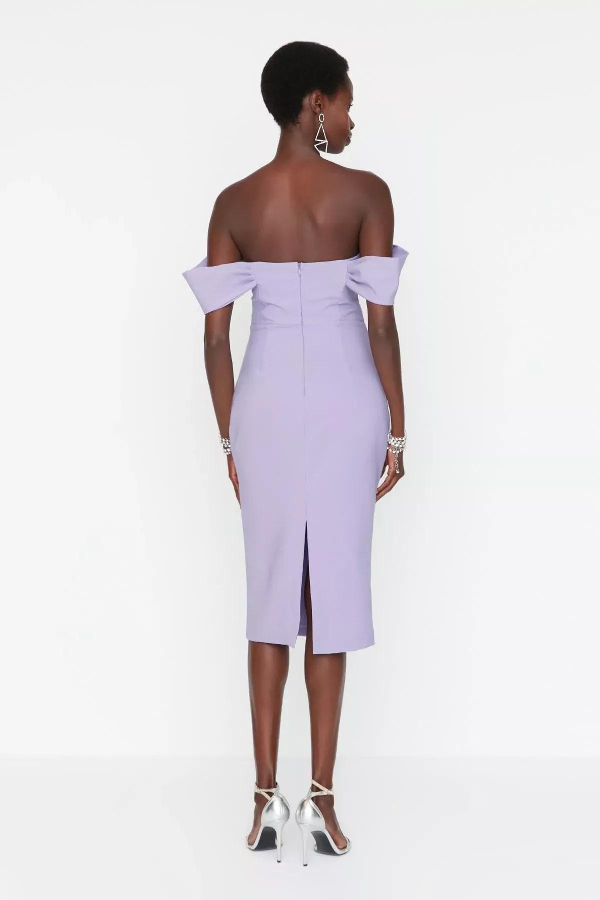 فستان مناسبات بقصة ضيقة، بنفسجي, Purple, large image number 8
