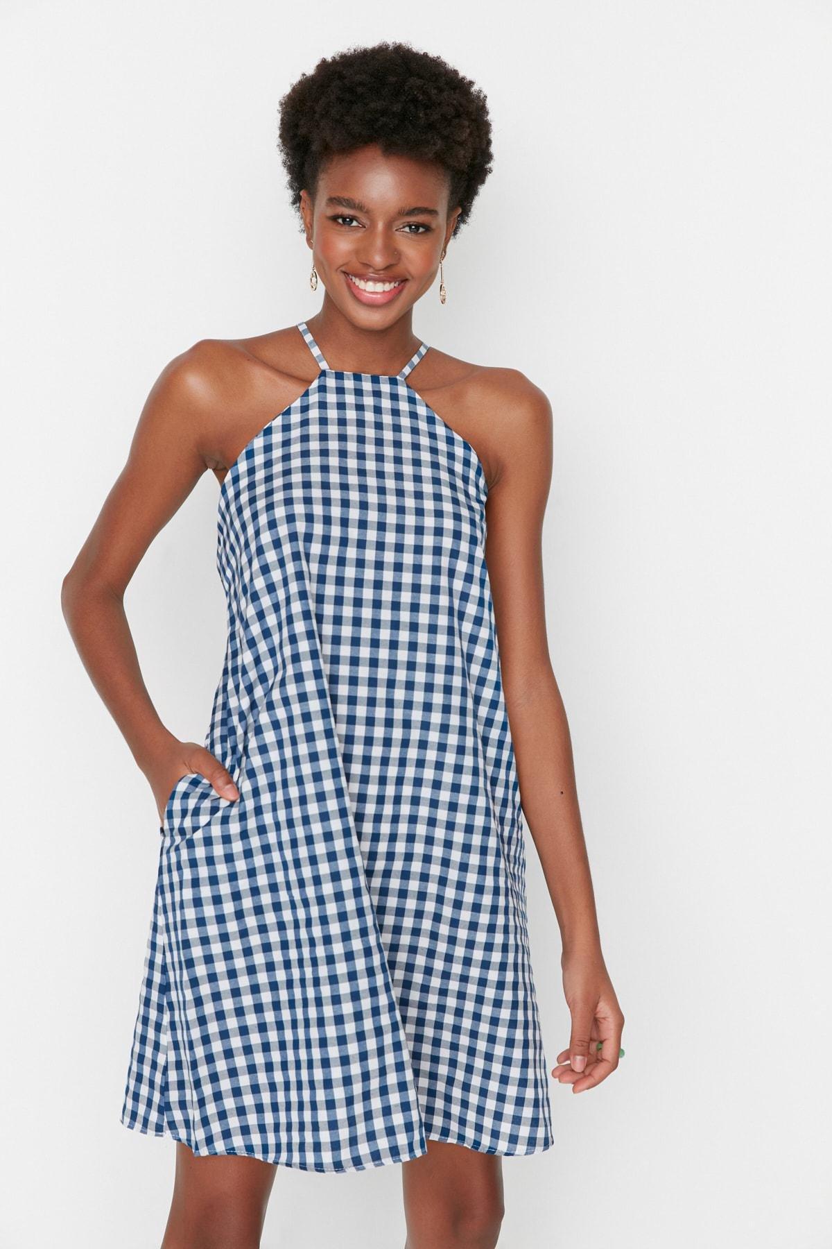 Blue Shift Dress, , large image number 0