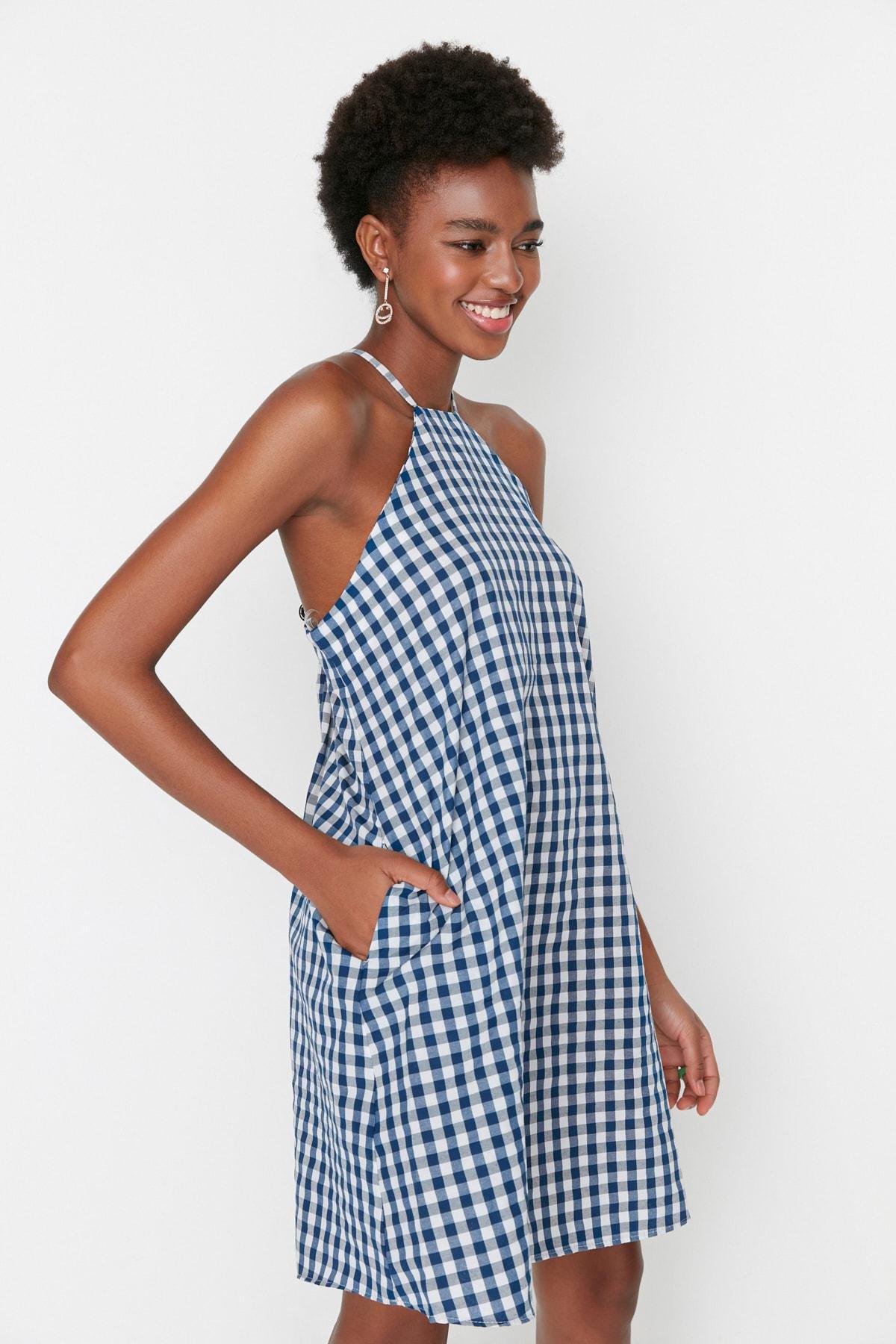 Blue Shift Dress, , large image number 1