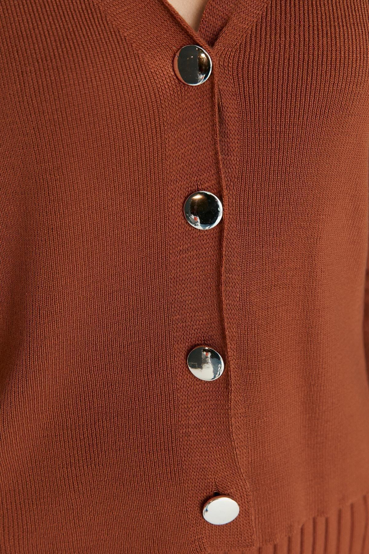Brown V-Neck Co-Ord Set
, , large image number 3