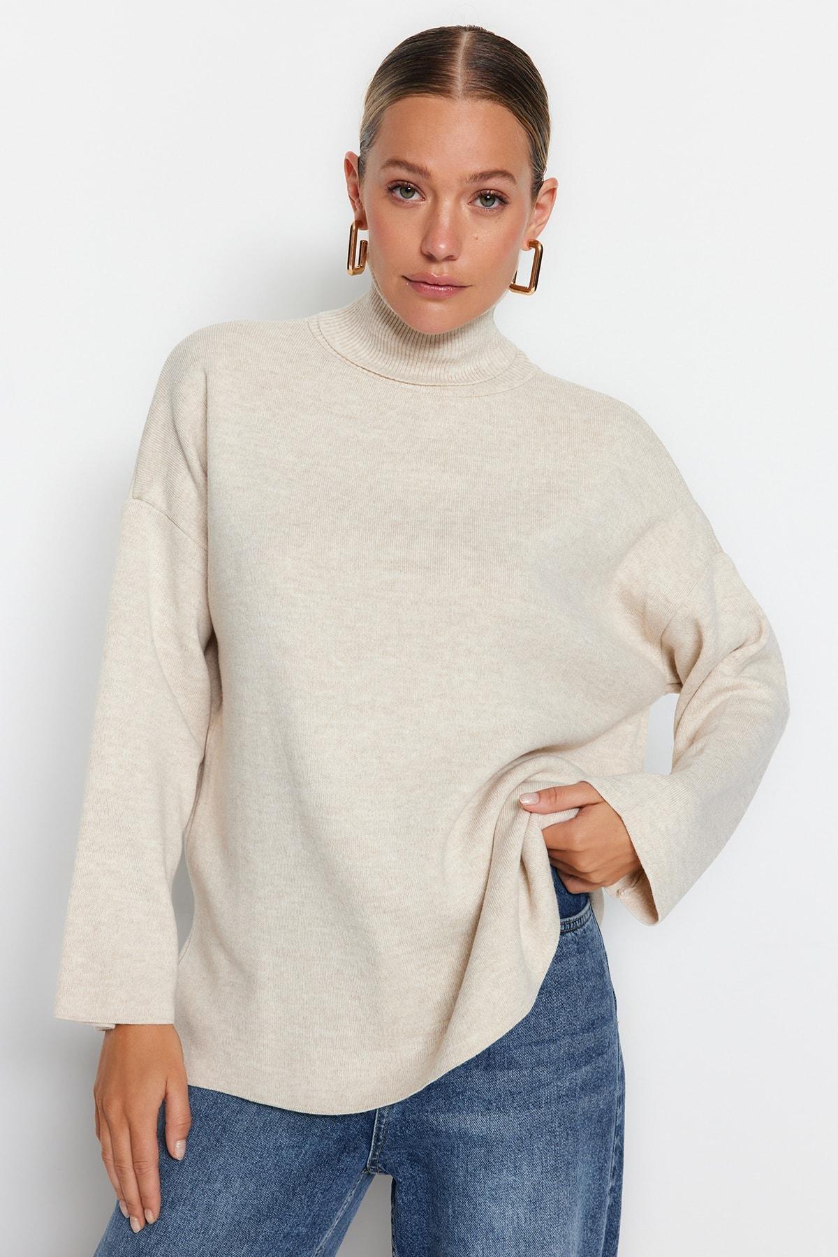 Sweater - Beige - Oversize, Single, , large image number 0