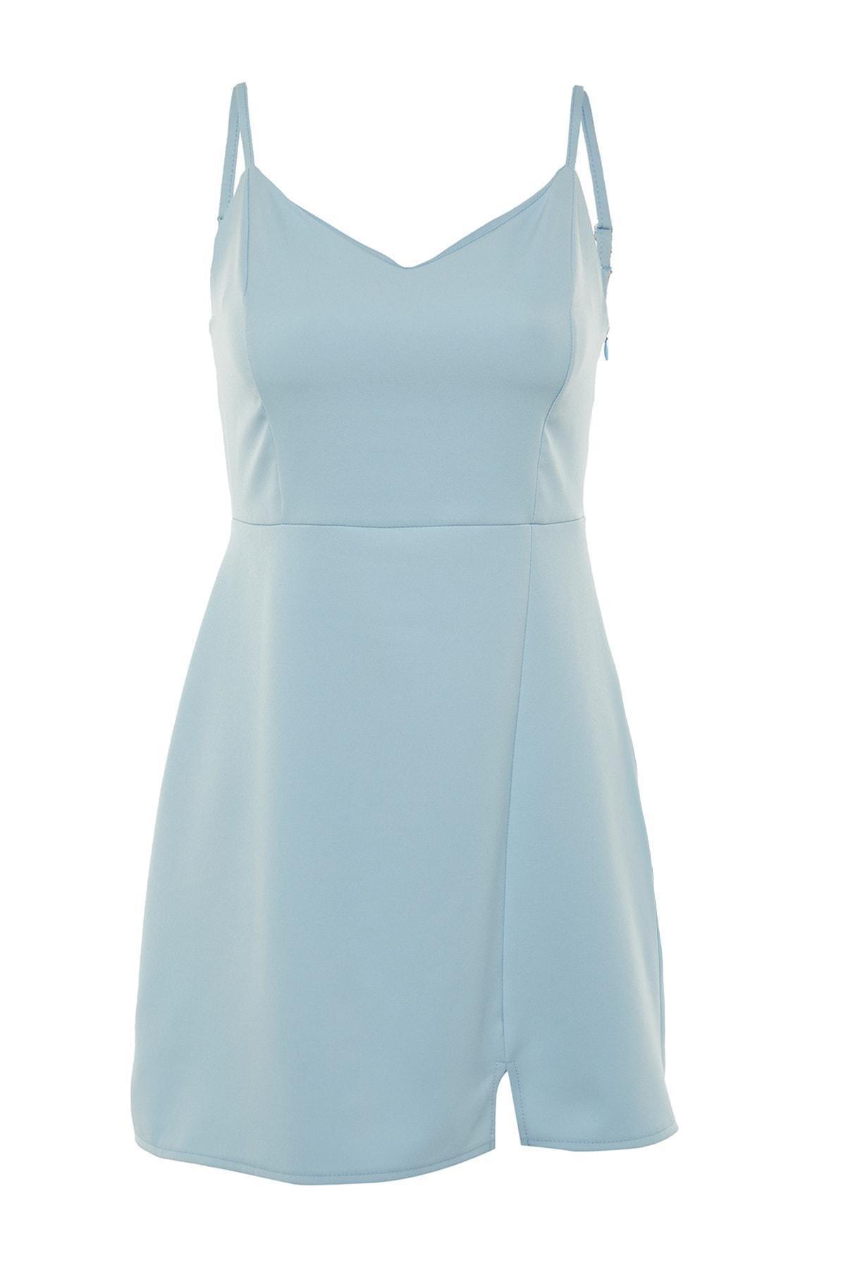 Blue Skater Mini Dress, , large image number 4