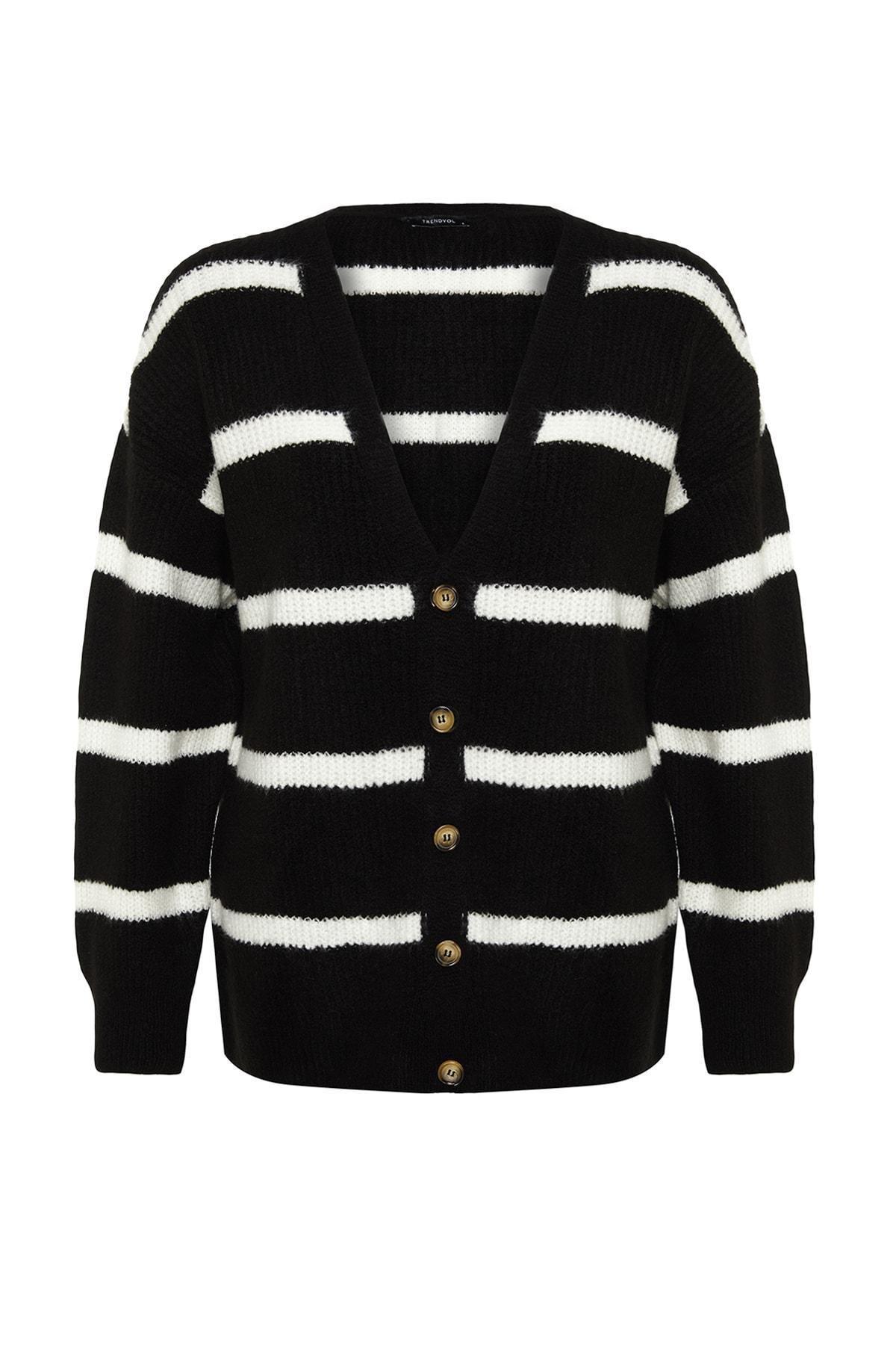 Black Oversize Cardigan, Black, large image number 5