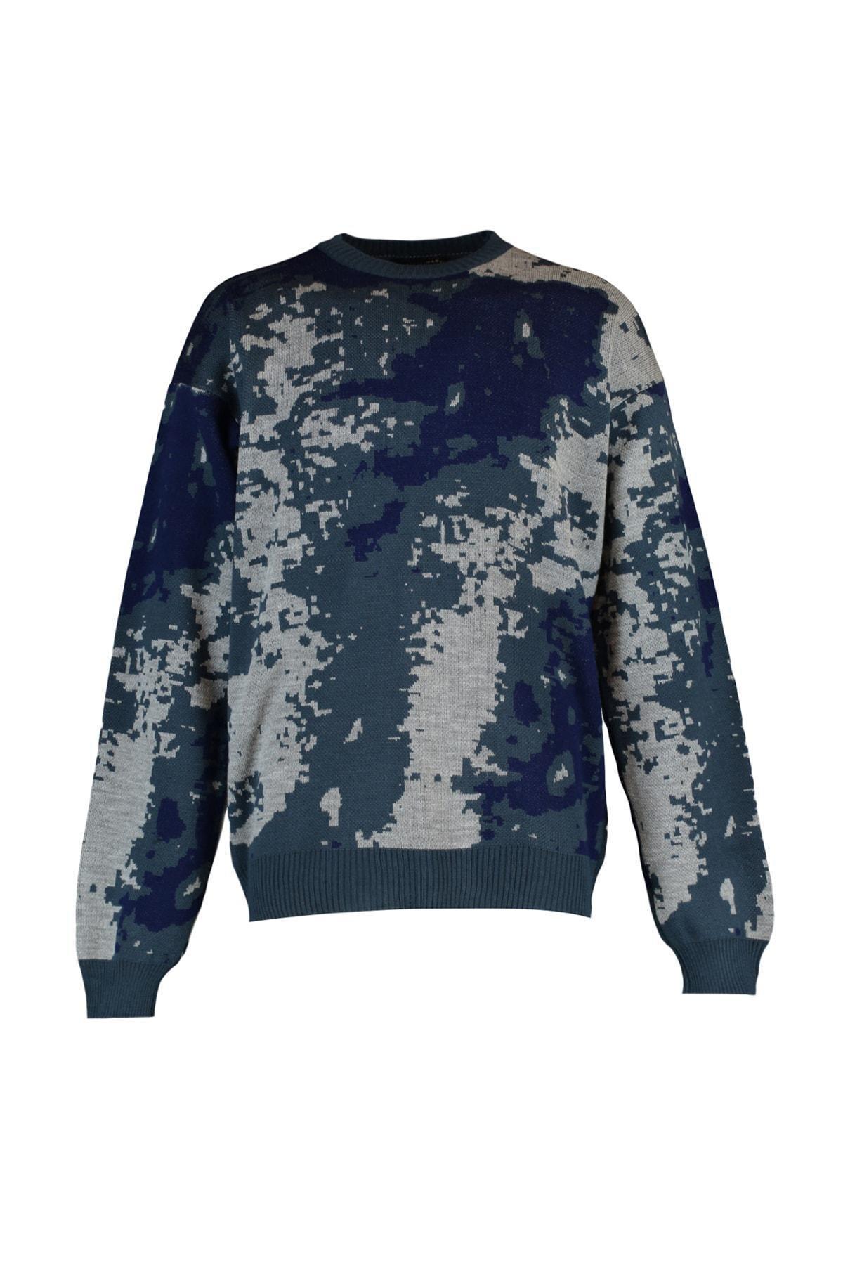 Blue Crew Neck Sweater, , large image number 5