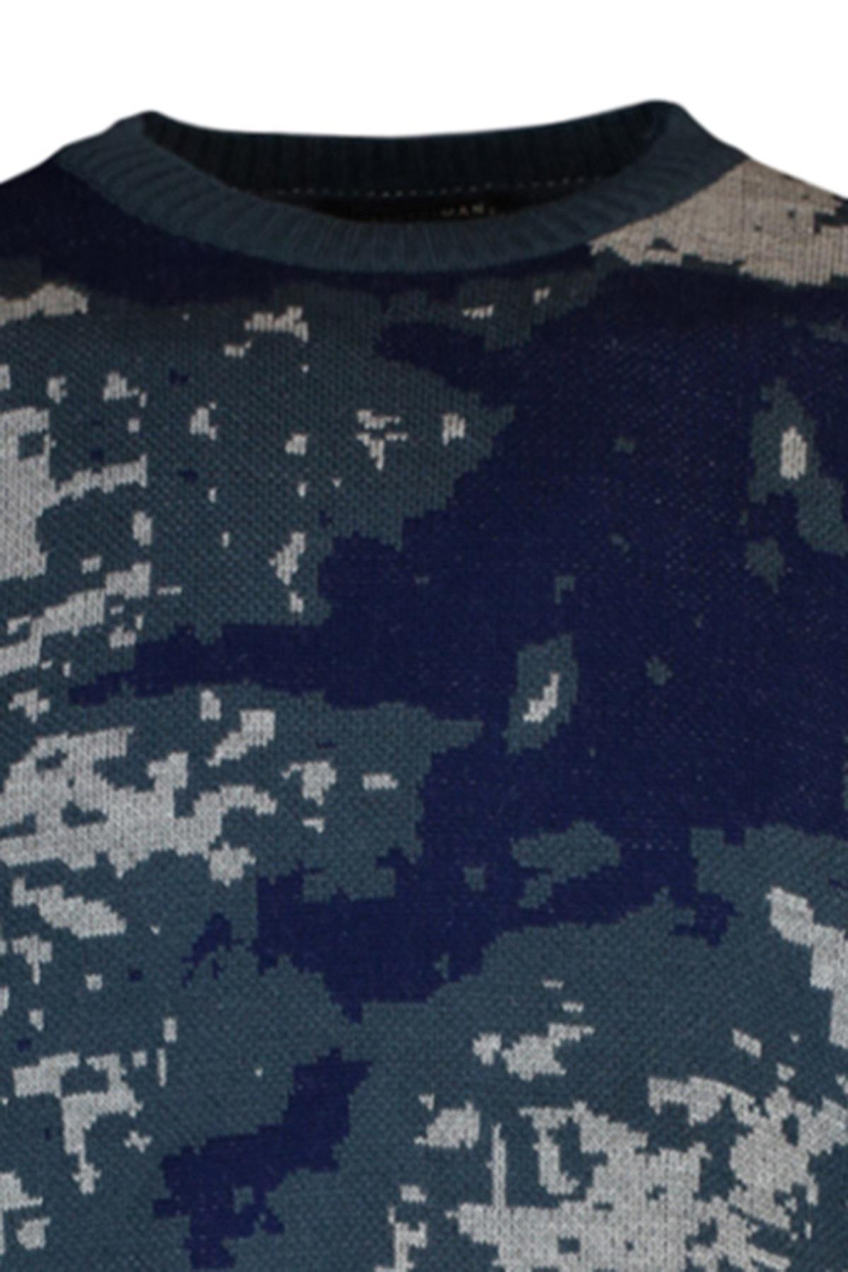 Blue Crew Neck Sweater, , large image number 6