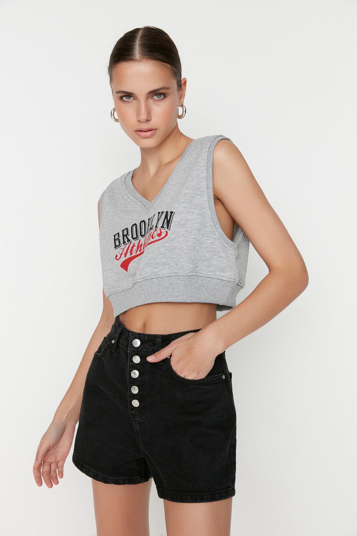 Black High Waist Shorts, , large image number 1