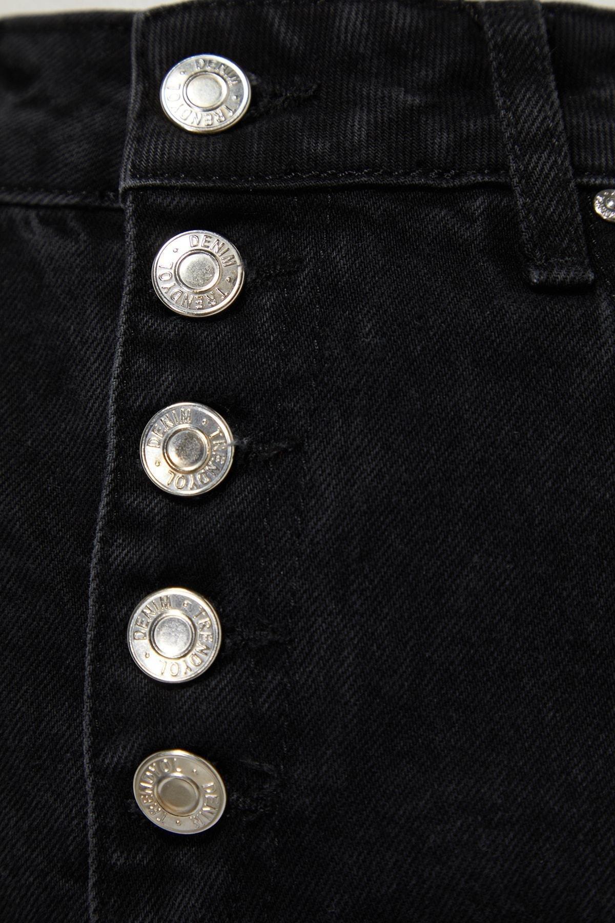 Black High Waist Shorts, , large image number 6