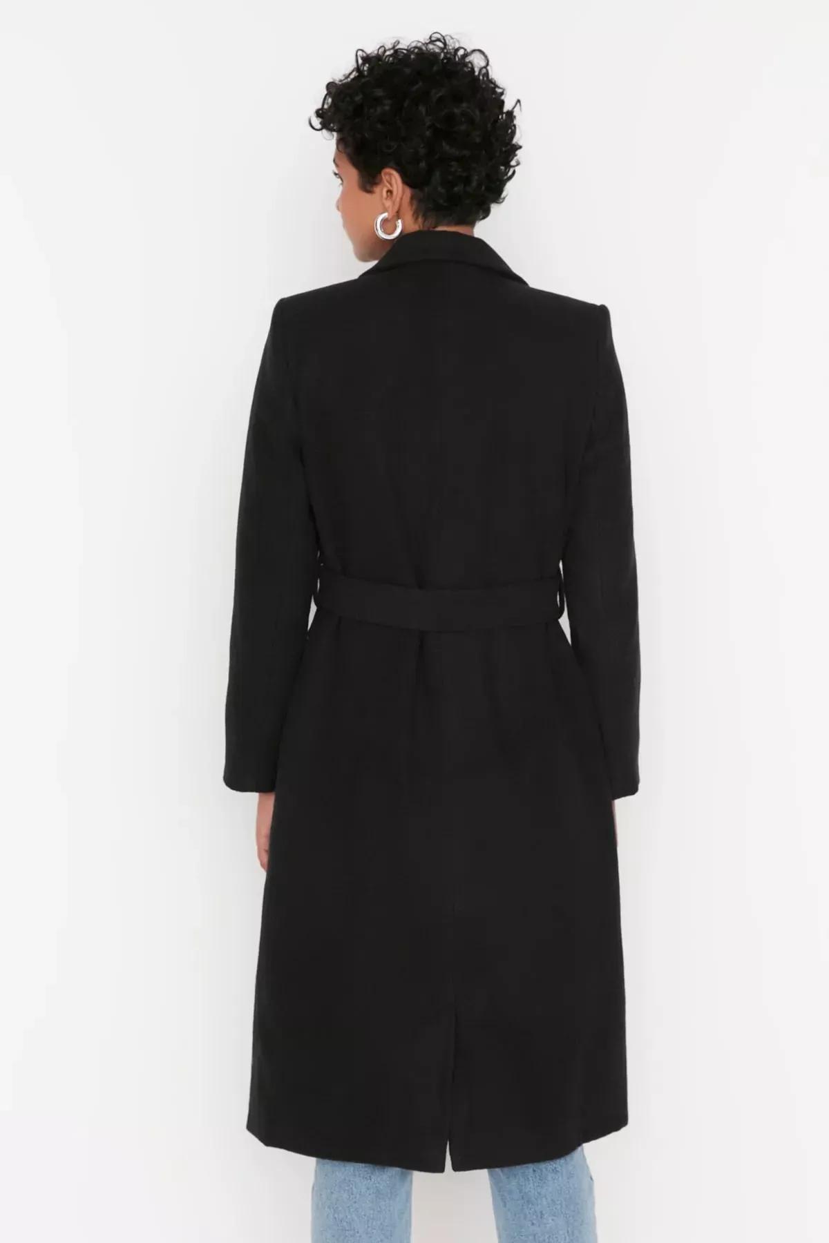 Black Long Shift Dress, Black, large image number 4