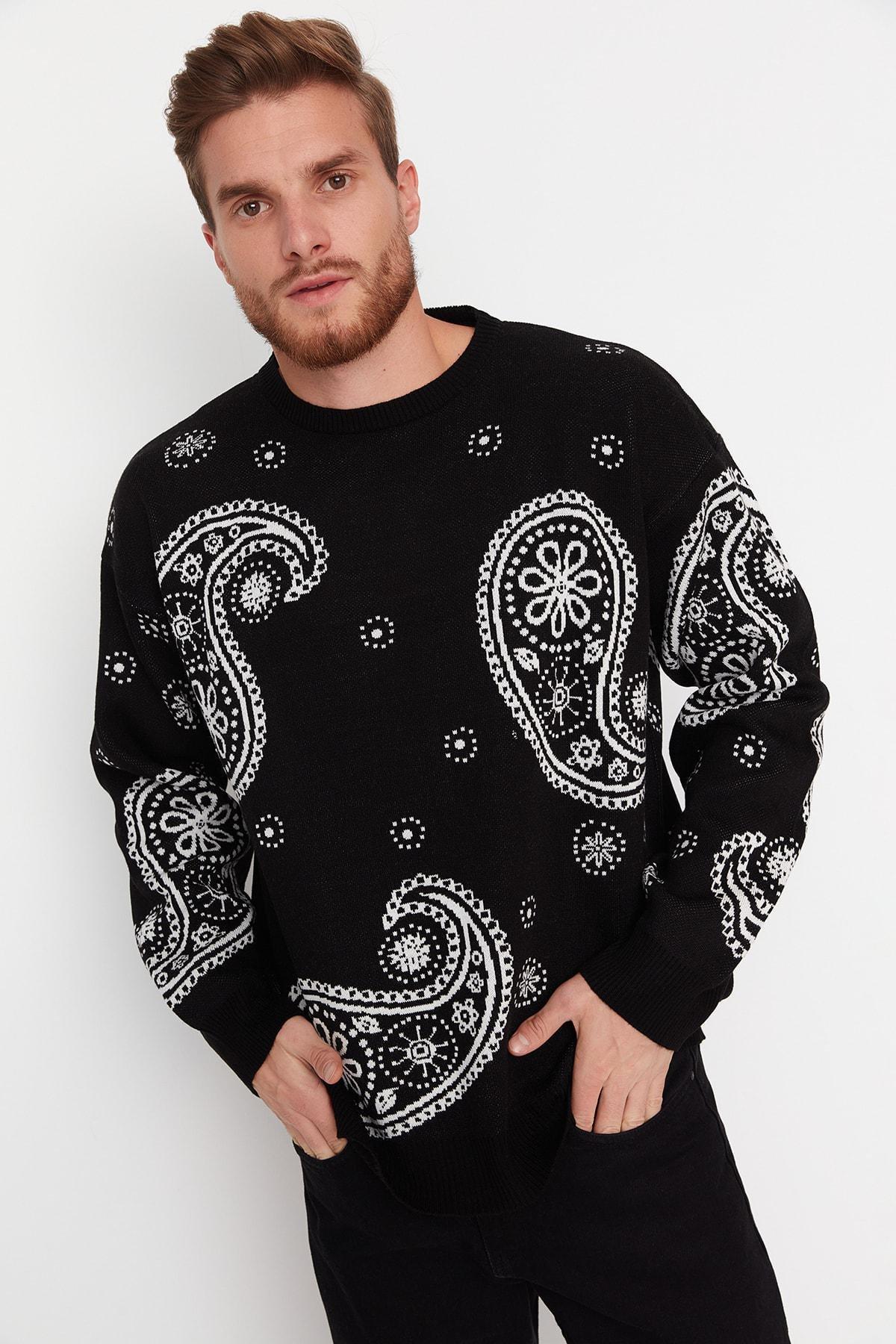 Black Oversize Sweater, , large image number 0