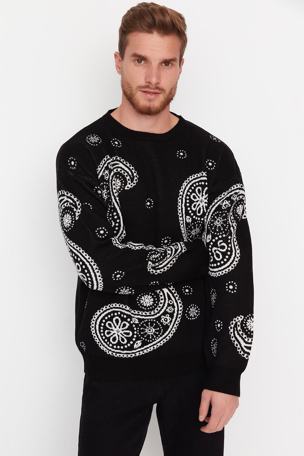 Black Oversize Sweater, , large image number 4