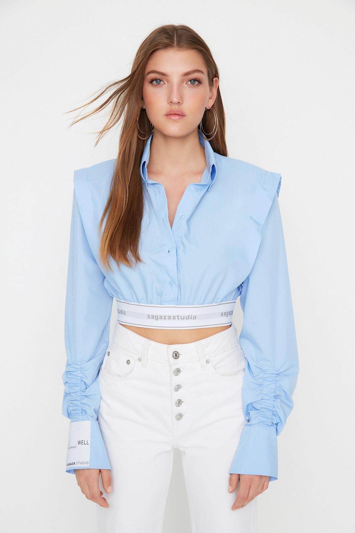 Blue Cotton Shirt, , large image number 0